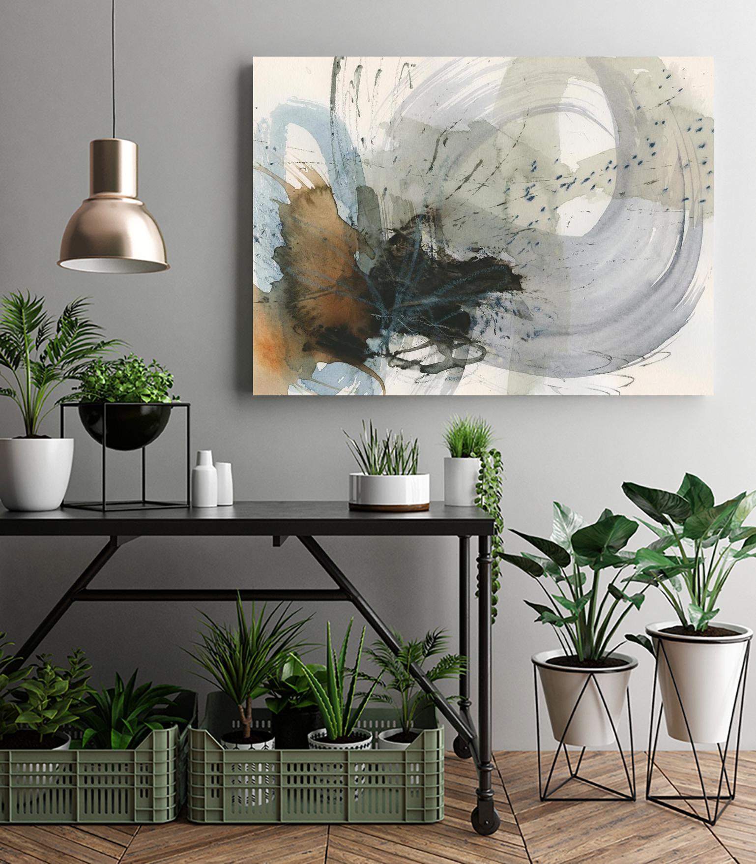 Orbital Burst II by Victoria Barnes on GIANT ART - beige abstract