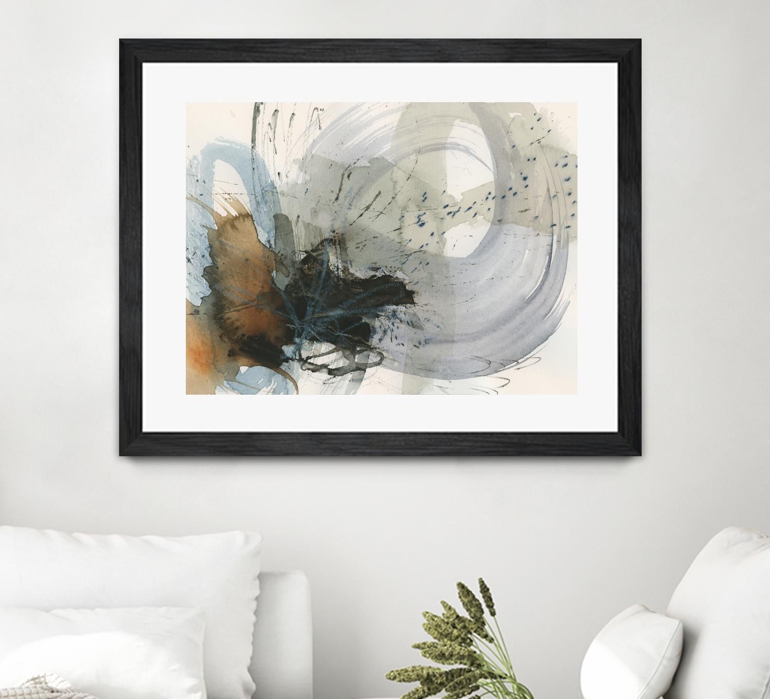 Orbital Burst II by Victoria Barnes on GIANT ART - beige abstract