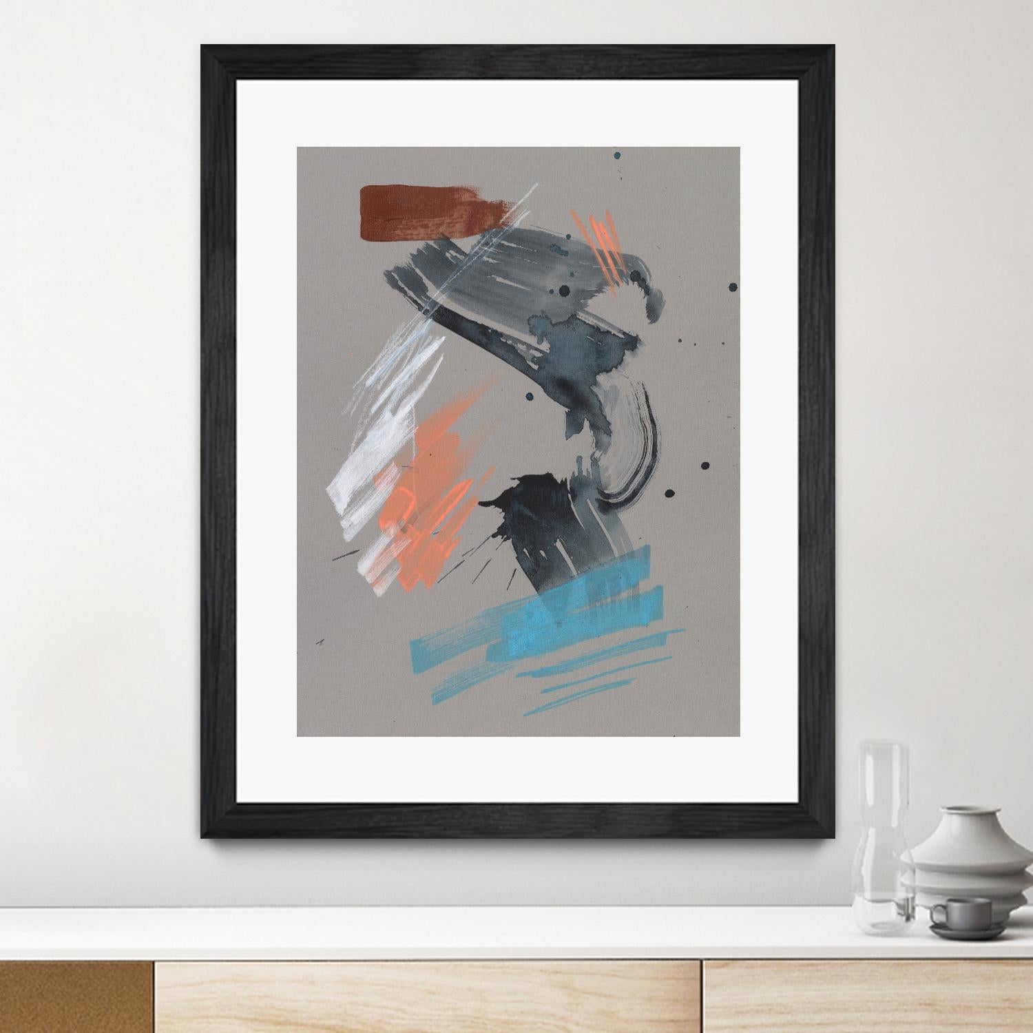 Playful Marks I by Jennifer Goldberger on GIANT ART - white abstract abstract