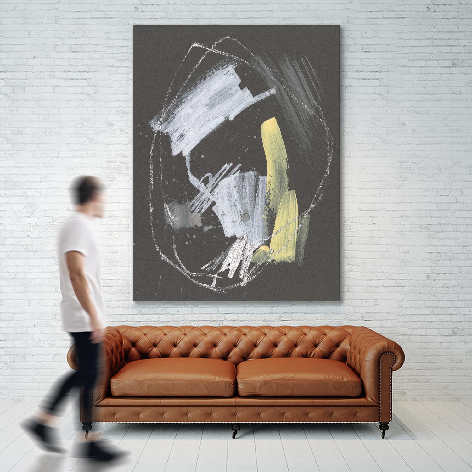 Sunny Marks I by Jennifer Goldberger on GIANT ART - grey abstract abstract