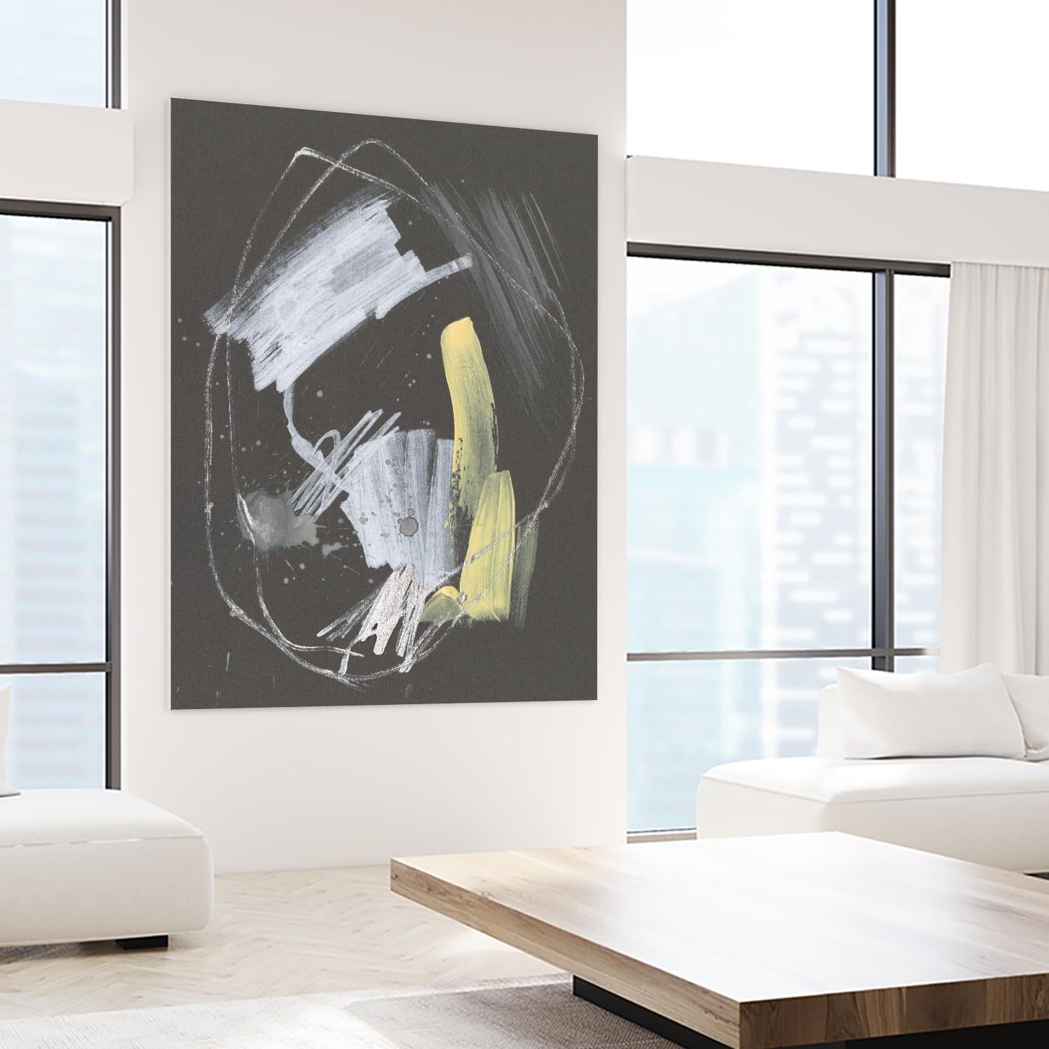 Sunny Marks I by Jennifer Goldberger on GIANT ART - grey abstract abstract