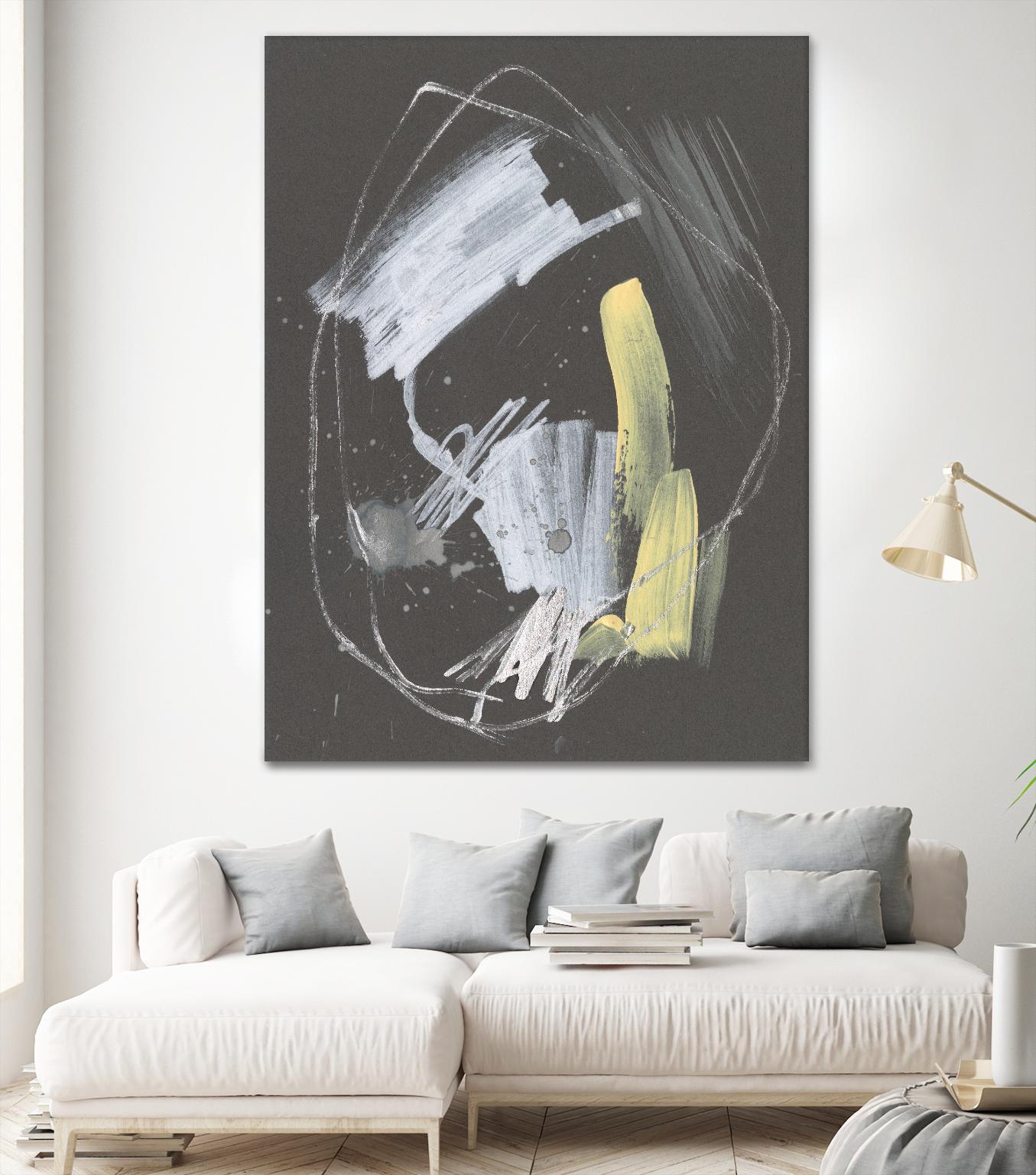 Sunny Marks I by Jennifer Goldberger on GIANT ART - grey abstract abstract
