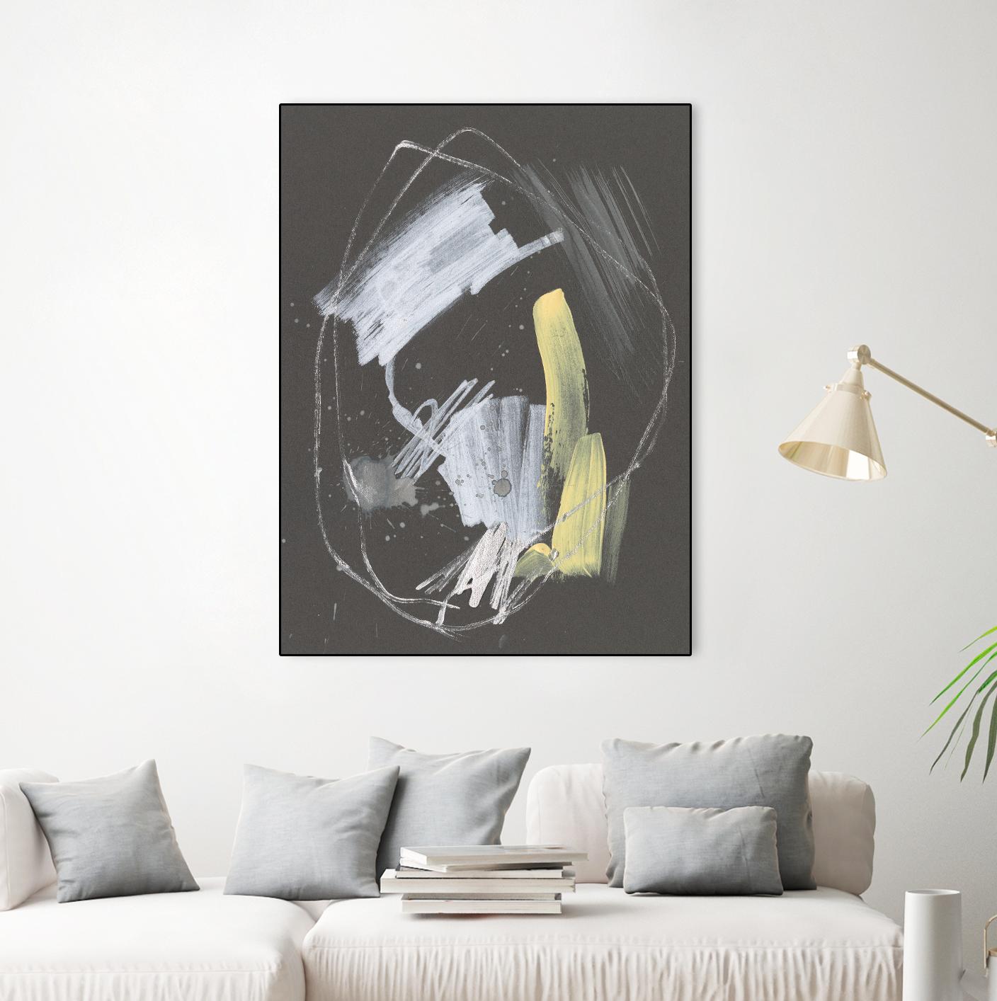 Sunny Marks I by Jennifer Goldberger on GIANT ART - grey abstract abstract