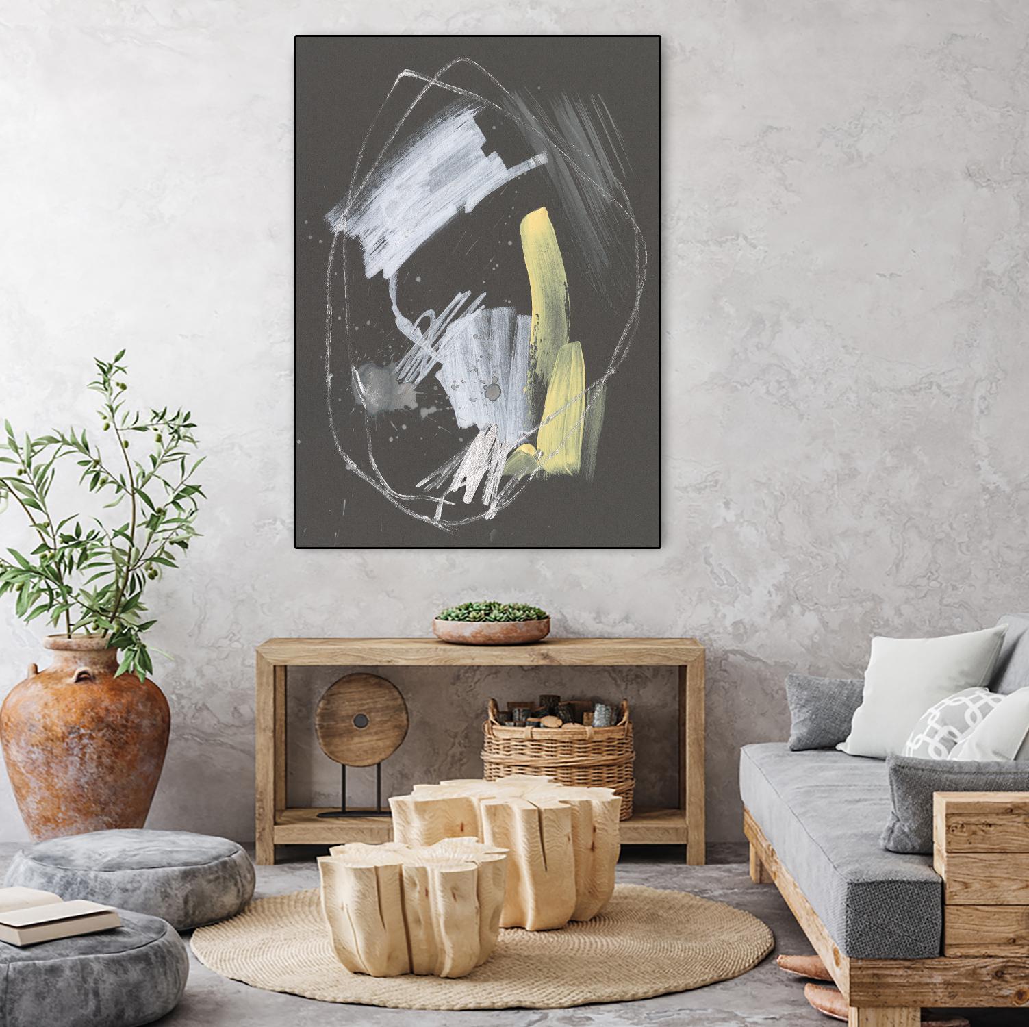 Sunny Marks I by Jennifer Goldberger on GIANT ART - grey abstract abstract