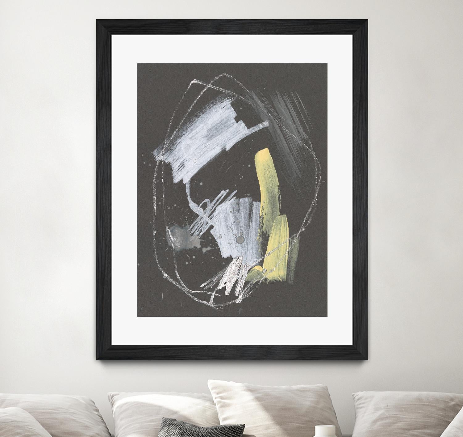 Sunny Marks I by Jennifer Goldberger on GIANT ART - grey abstract abstract