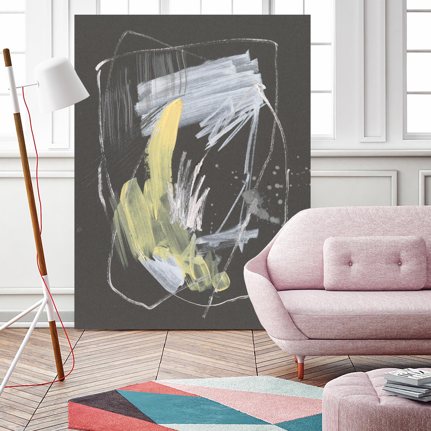 Sunny Marks II by Jennifer Goldberger on GIANT ART - grey abstract abstract