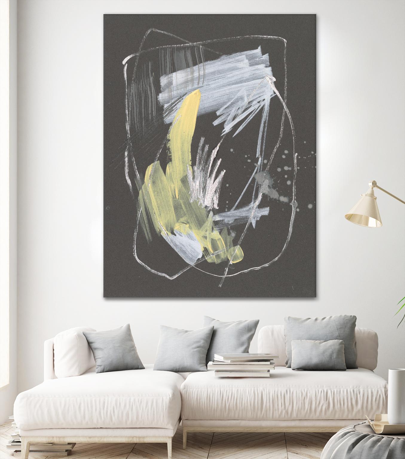 Sunny Marks II by Jennifer Goldberger on GIANT ART - grey abstract abstract