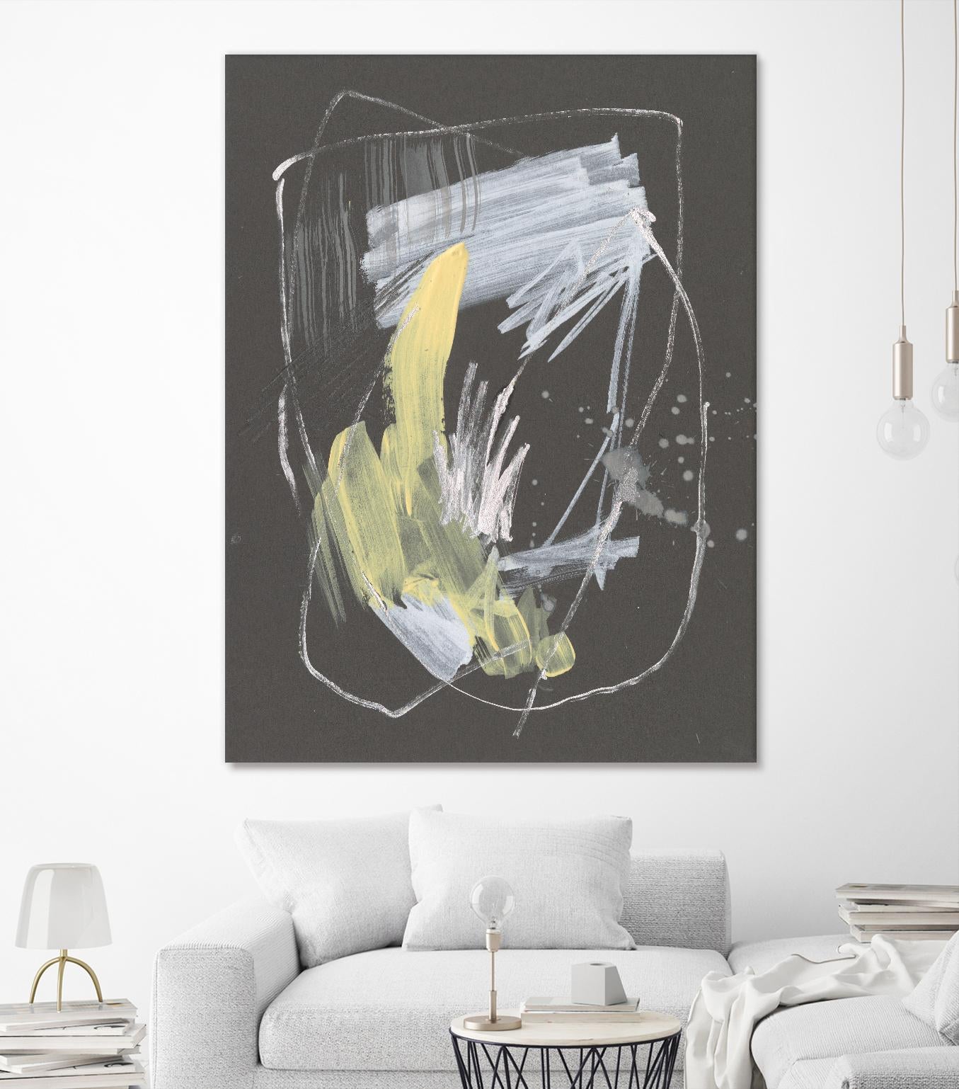 Sunny Marks II by Jennifer Goldberger on GIANT ART - grey abstract abstract