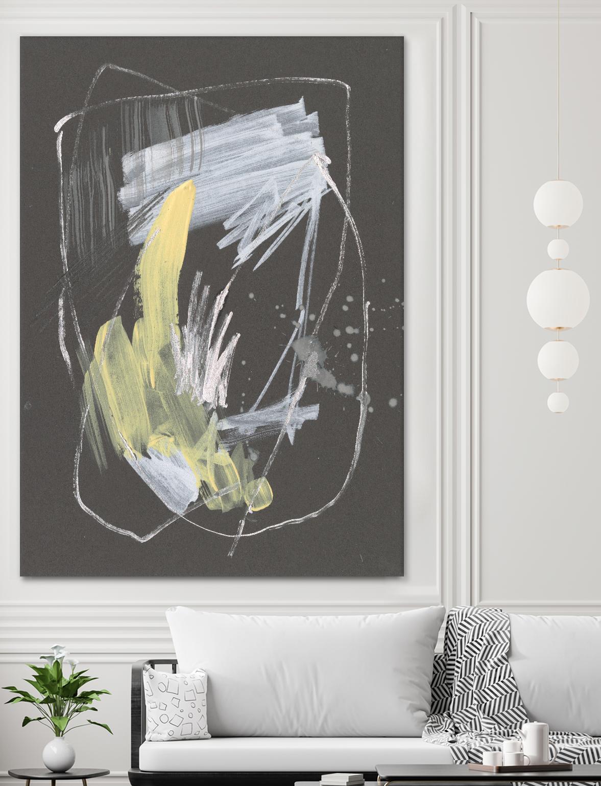 Sunny Marks II by Jennifer Goldberger on GIANT ART - grey abstract abstract