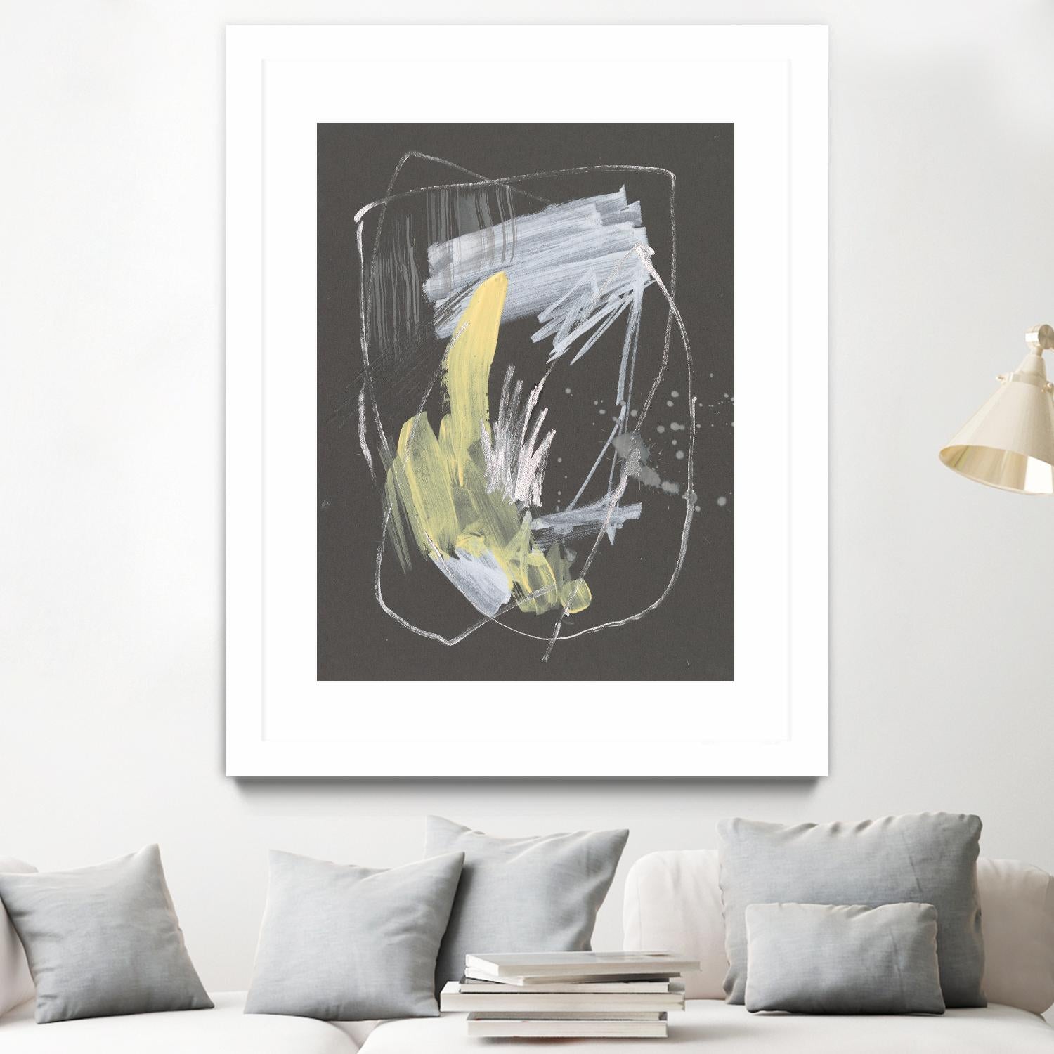 Sunny Marks II by Jennifer Goldberger on GIANT ART - grey abstract abstract
