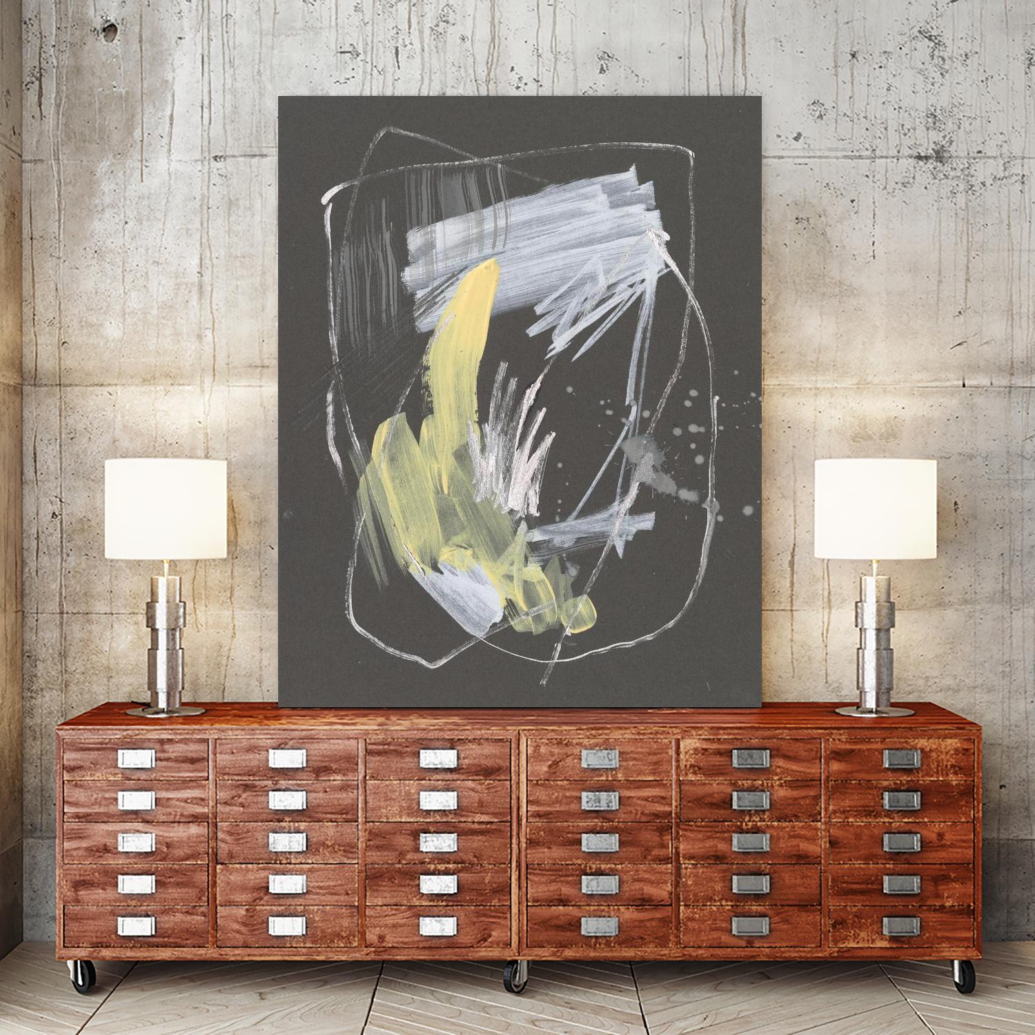 Sunny Marks II by Jennifer Goldberger on GIANT ART - grey abstract abstract