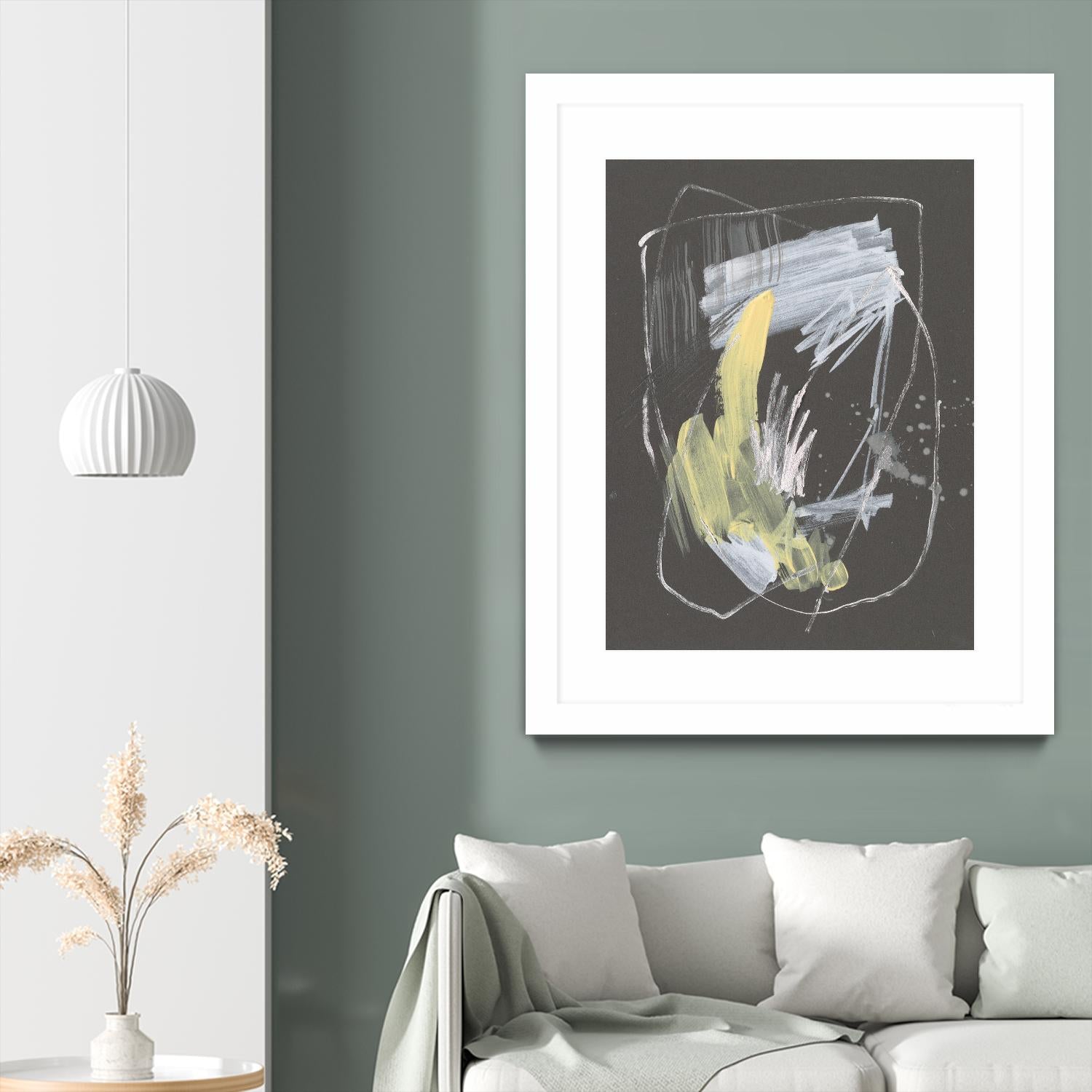 Sunny Marks II by Jennifer Goldberger on GIANT ART - grey abstract abstract
