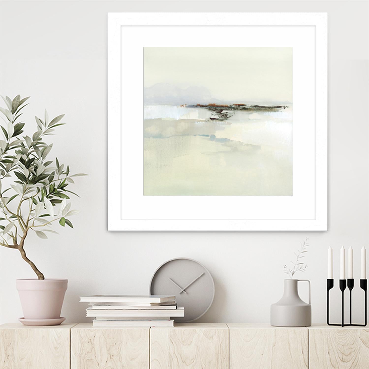 Atmospheric Edge I by Victoria Barnes on GIANT ART - beige abstract abstract