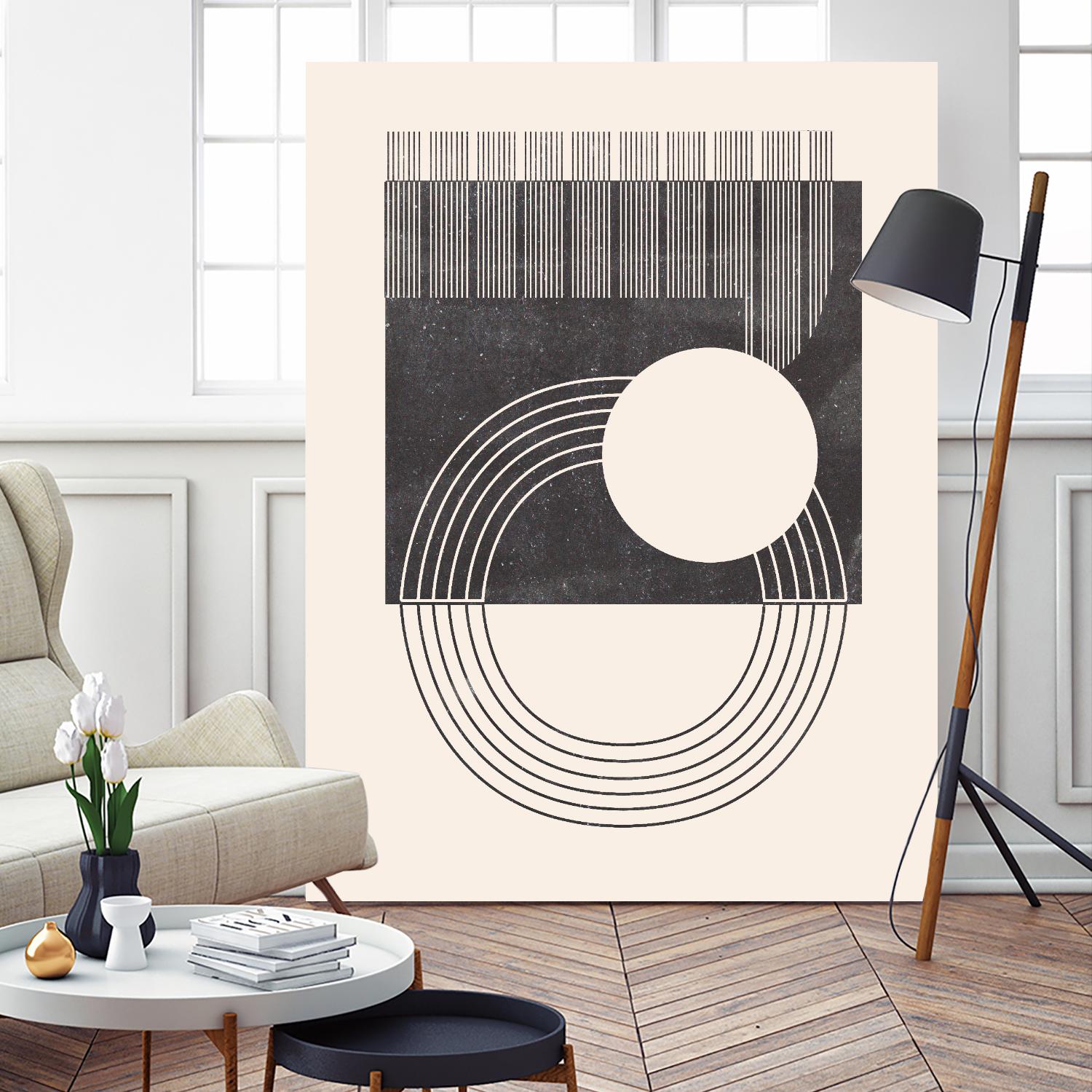 Unknown Space III by Melissa Wang on GIANT ART - beige abstract ligne