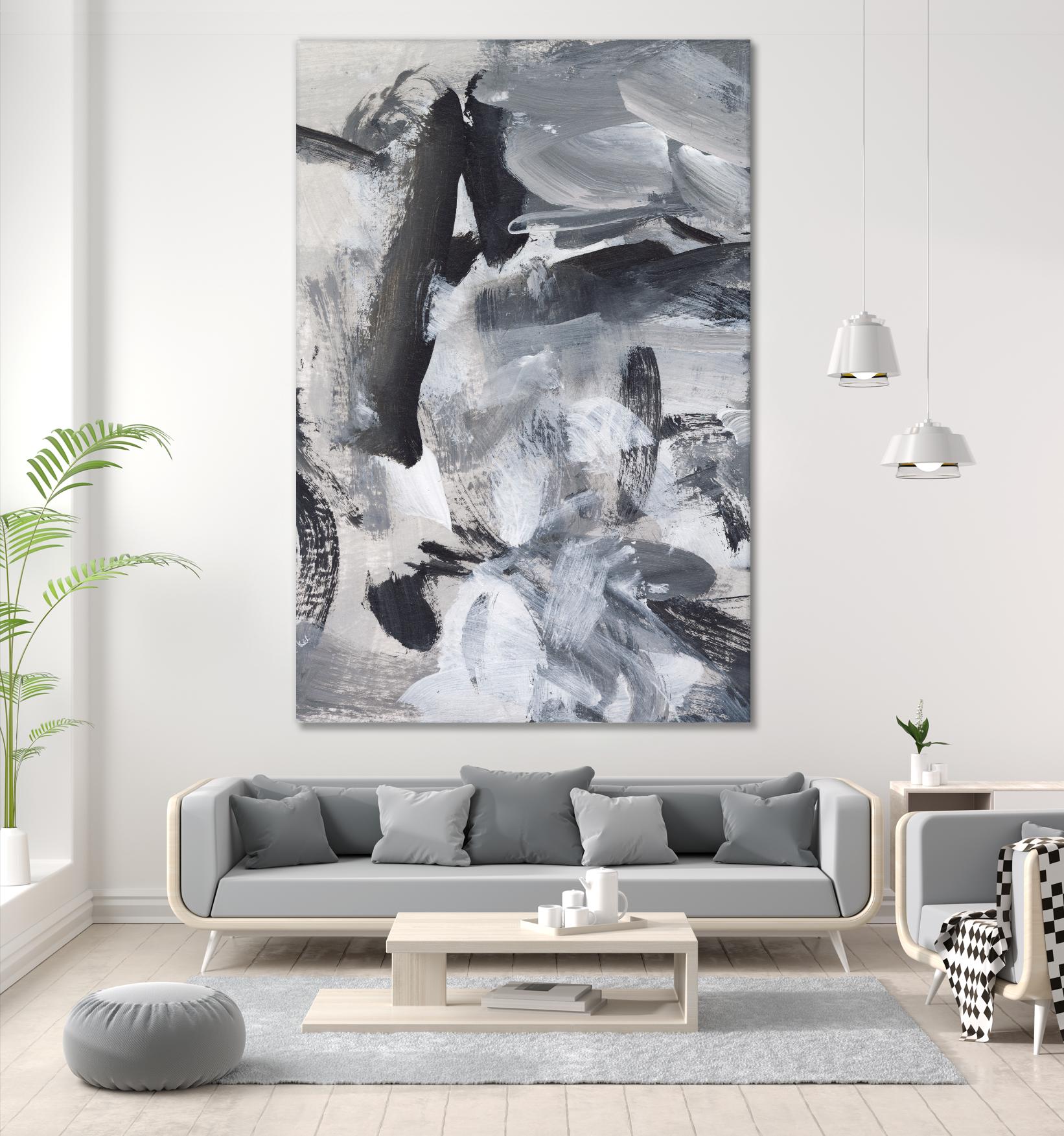 Black & White Mix III by Christina Long on GIANT ART - grey abstract abstract
