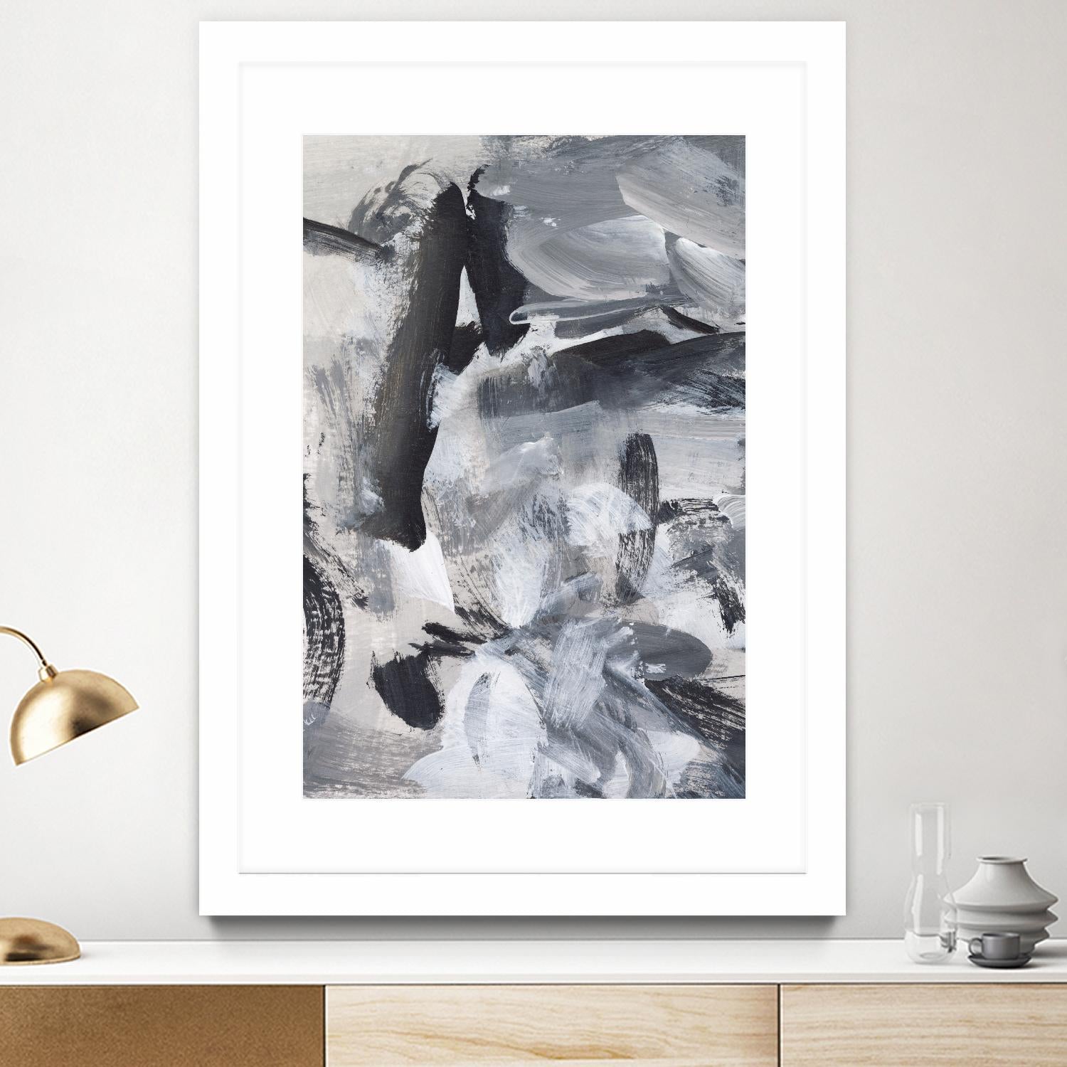 Black & White Mix III by Christina Long on GIANT ART - grey abstract abstract