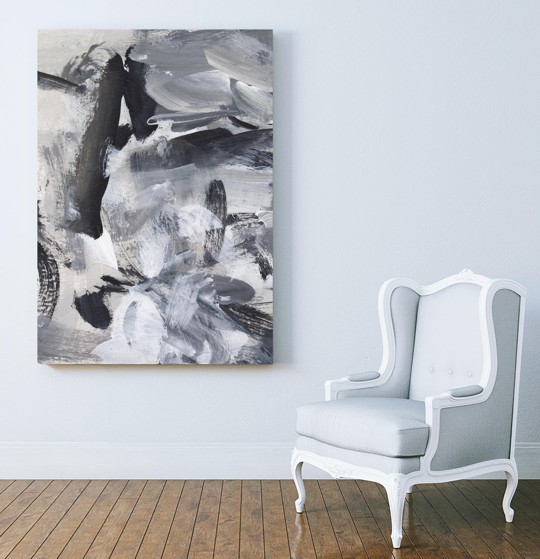 Black & White Mix III by Christina Long on GIANT ART - grey abstract abstract