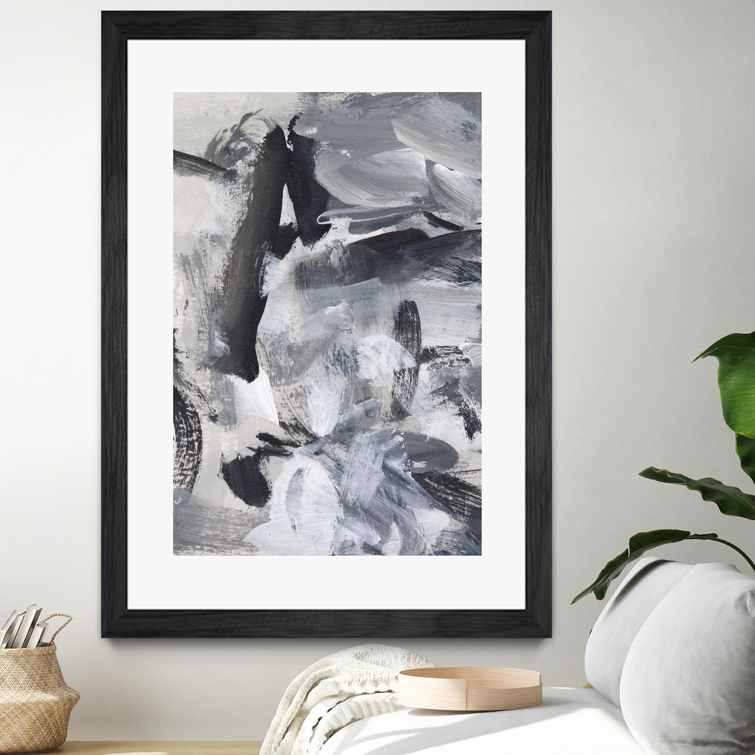 Black & White Mix III by Christina Long on GIANT ART - grey abstract abstract