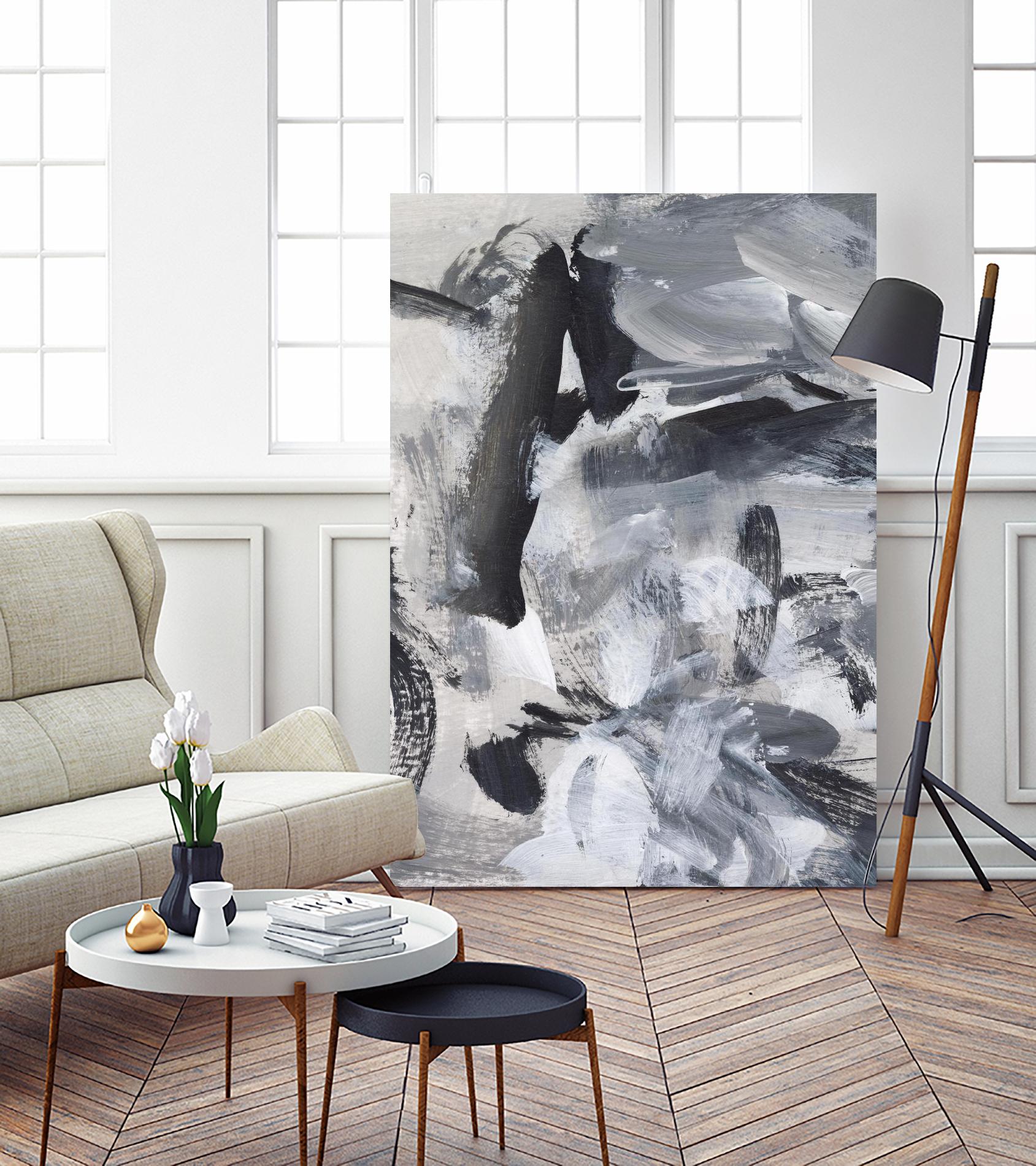 Black & White Mix III by Christina Long on GIANT ART - grey abstract abstract