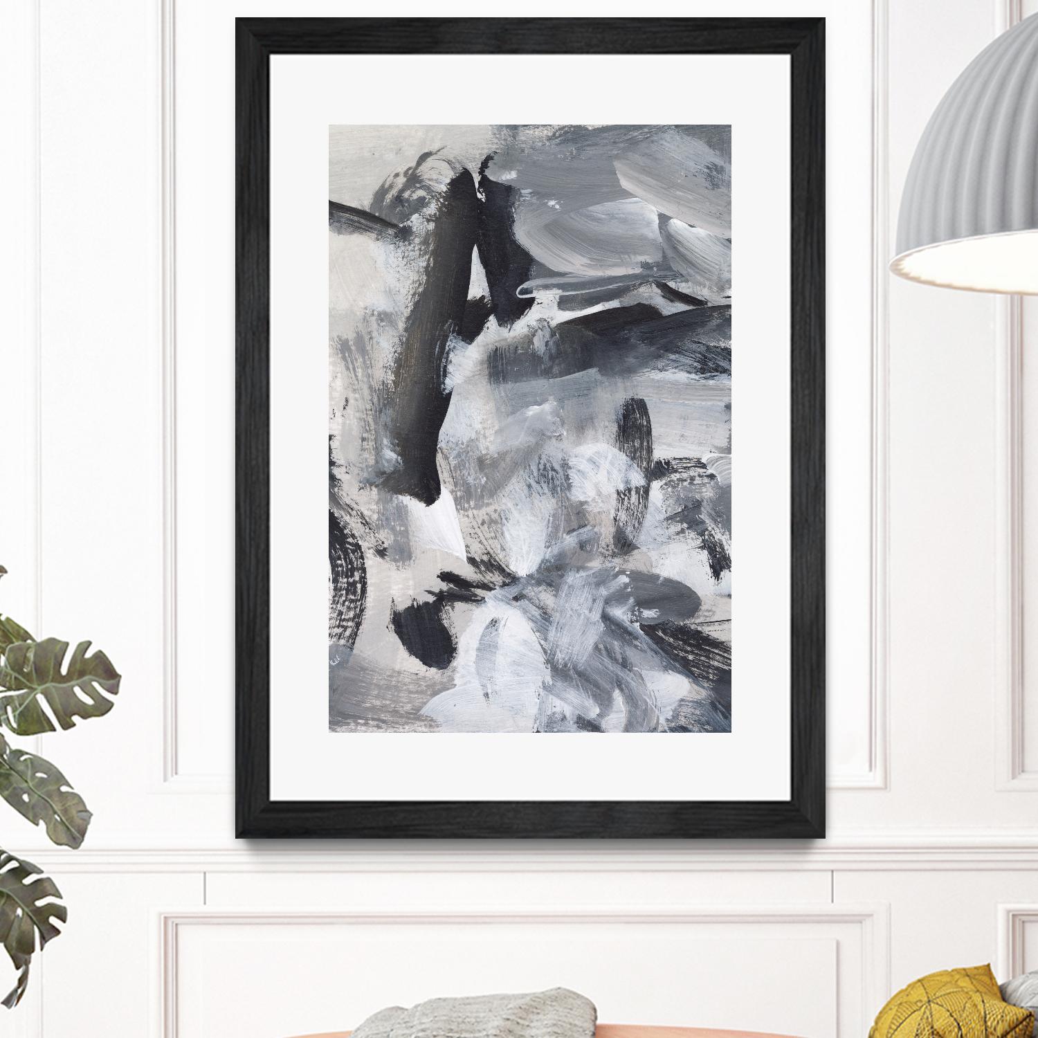 Black & White Mix III by Christina Long on GIANT ART - grey abstract abstract