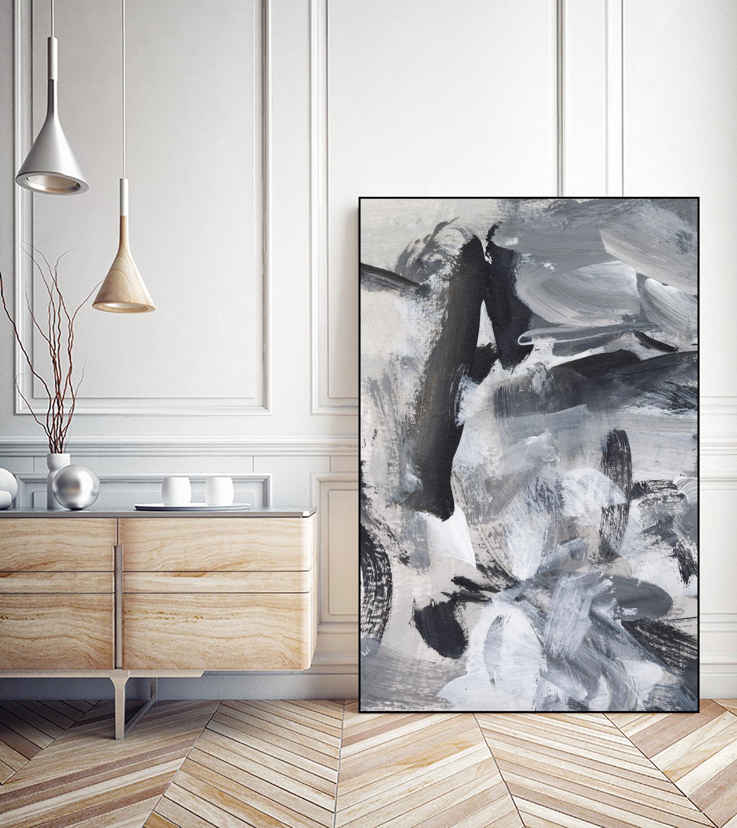 Black & White Mix III by Christina Long on GIANT ART - grey abstract abstract