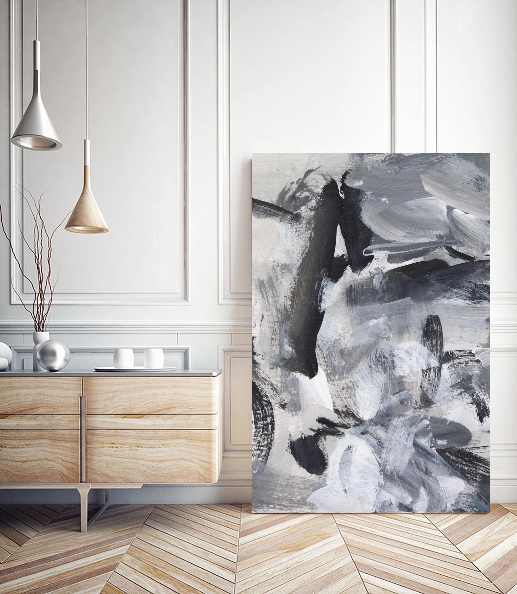 Black & White Mix III by Christina Long on GIANT ART - grey abstract abstract
