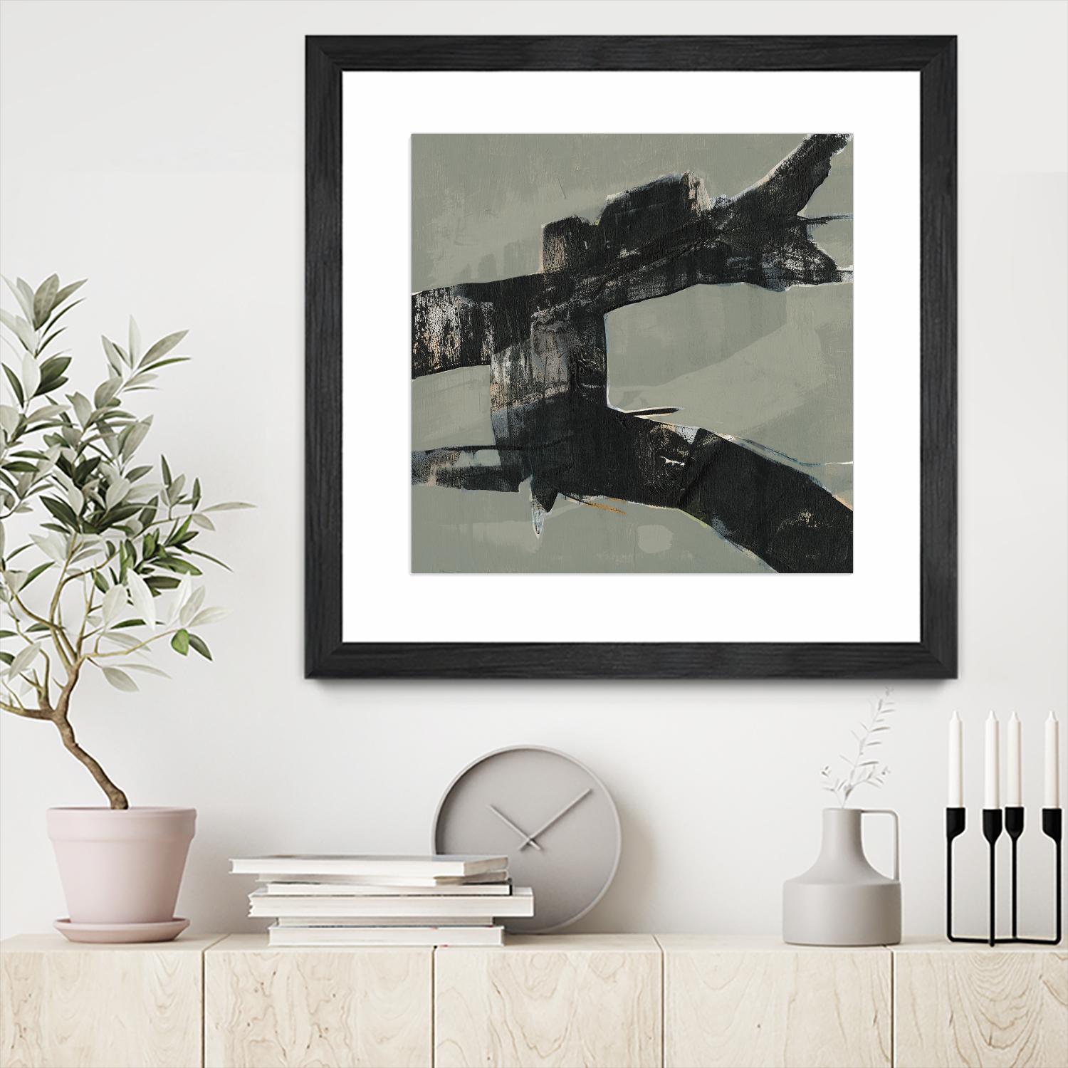 Ode an Kline VI by Jennifer Goldberger on GIANT ART - beige abstract abstract