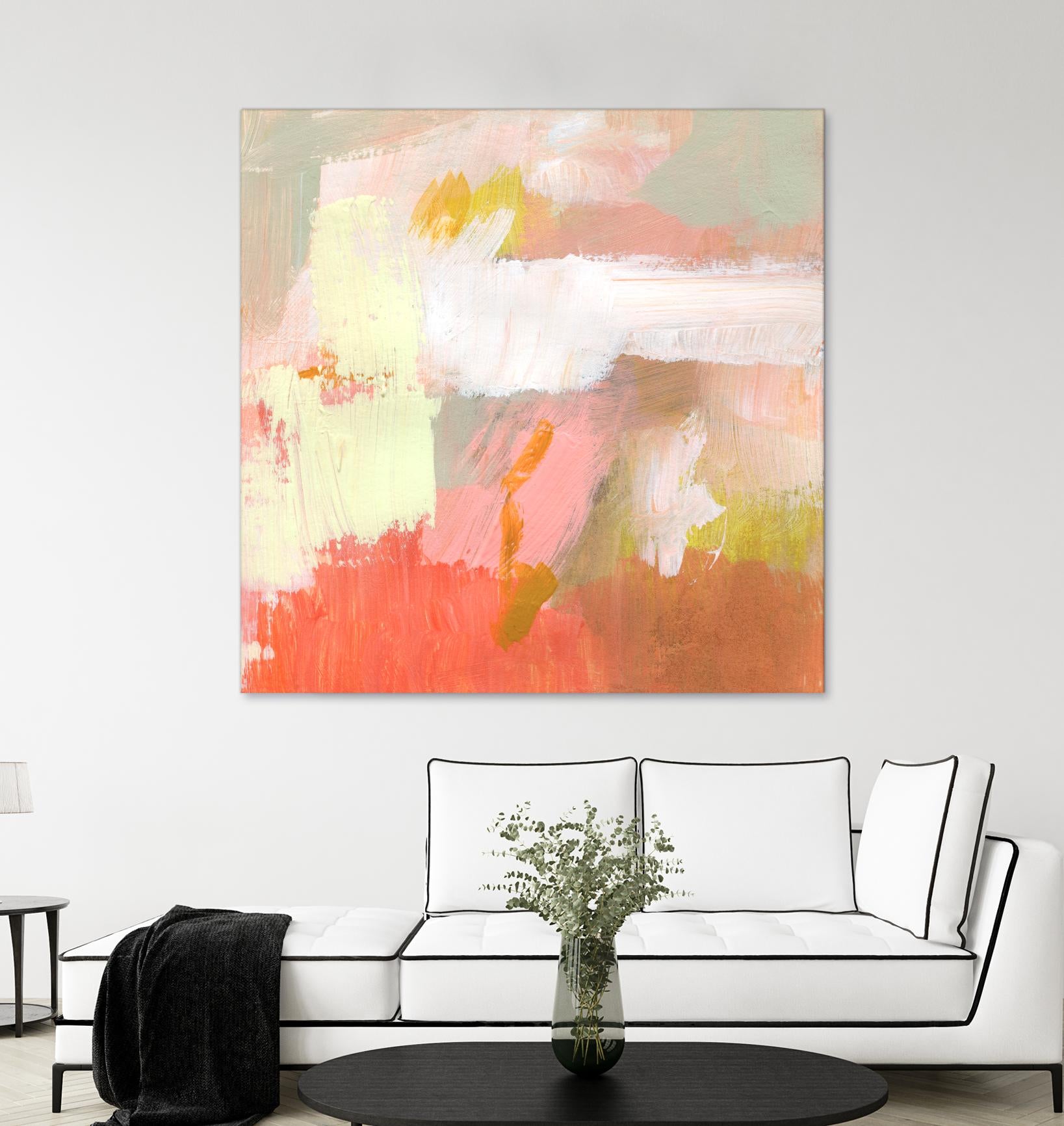 Yellow and Blush II by Victoria Barnes on GIANT ART - orange abstract abstract