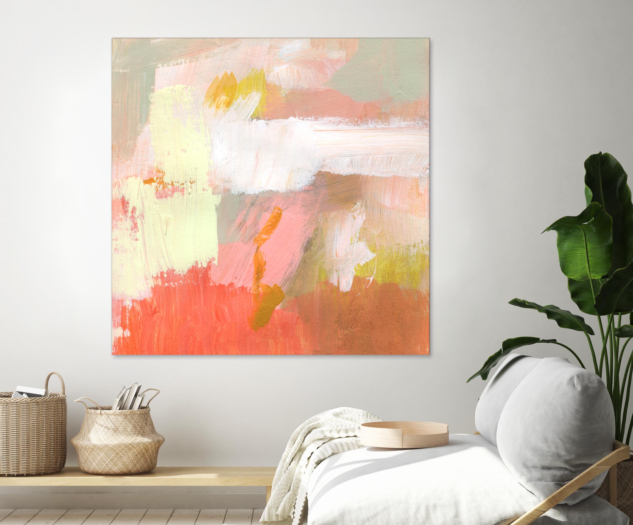 Yellow and Blush II by Victoria Barnes on GIANT ART - orange abstract abstract