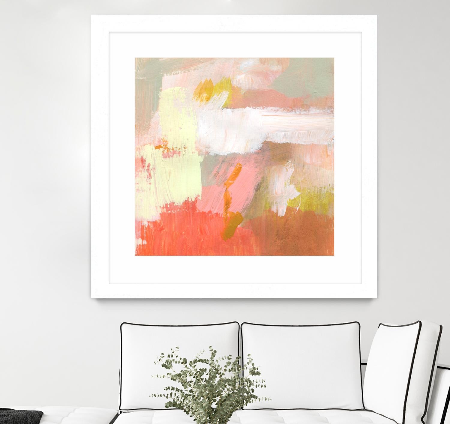 Yellow and Blush II by Victoria Barnes on GIANT ART - orange abstract abstract