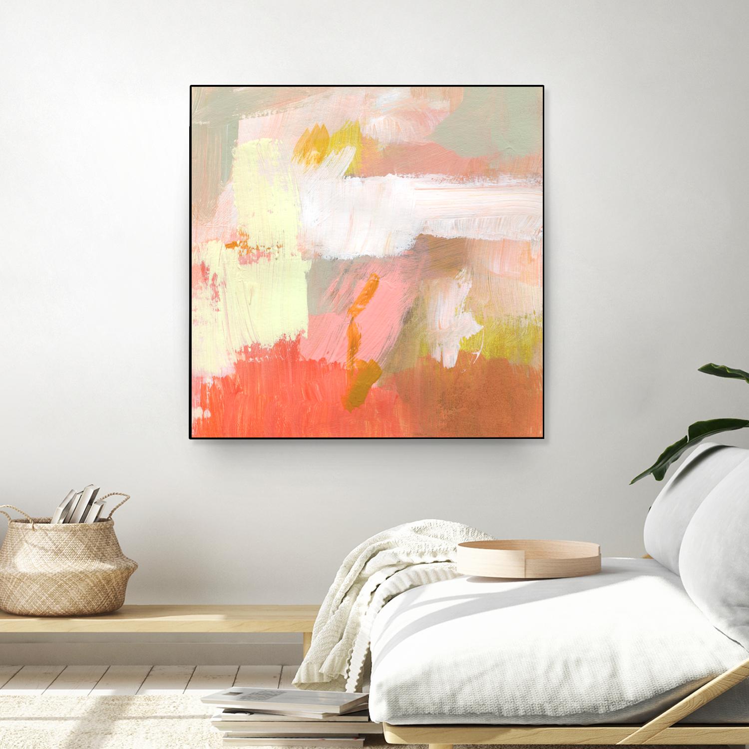 Yellow and Blush II by Victoria Barnes on GIANT ART - orange abstract abstract