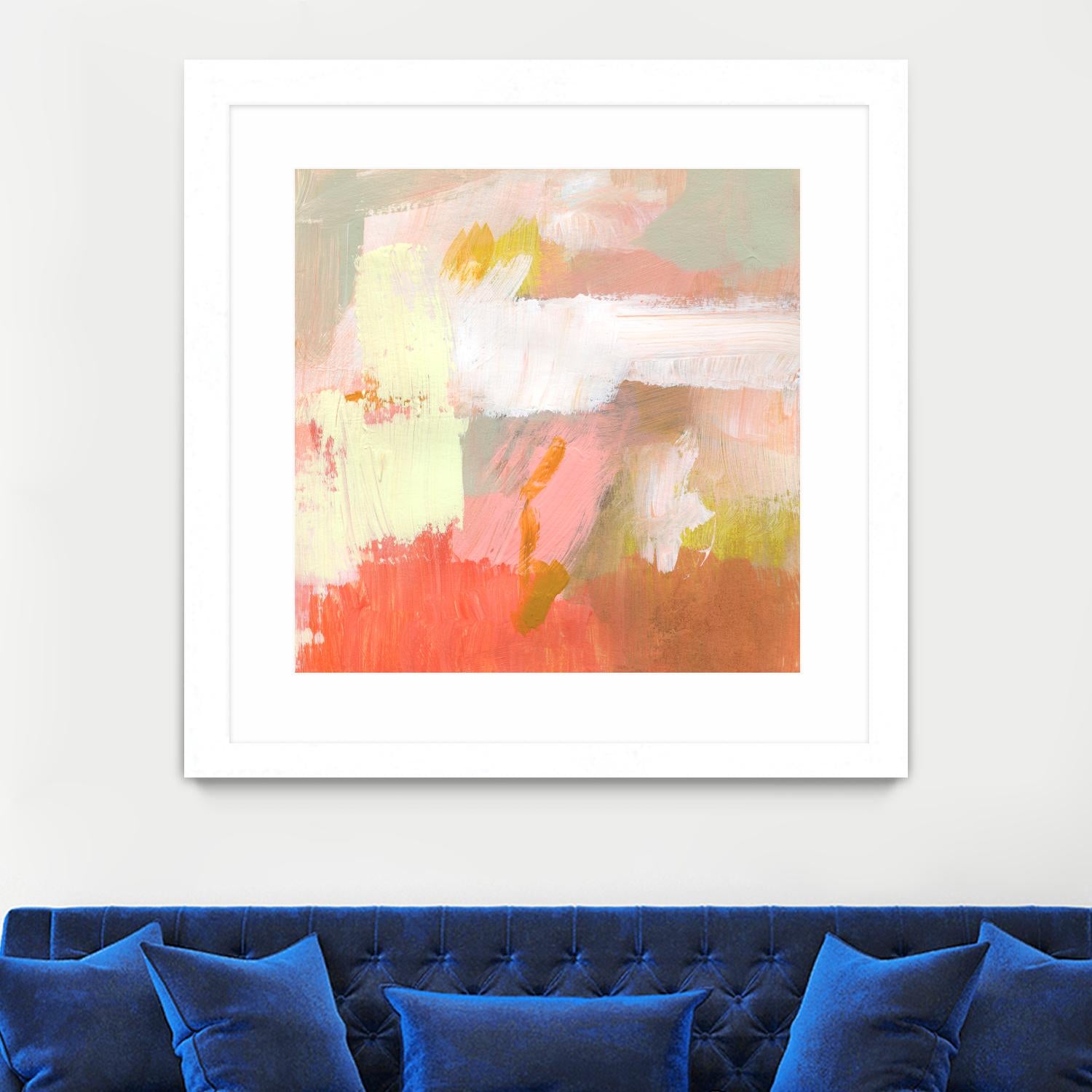 Yellow and Blush II by Victoria Barnes on GIANT ART - orange abstract abstract