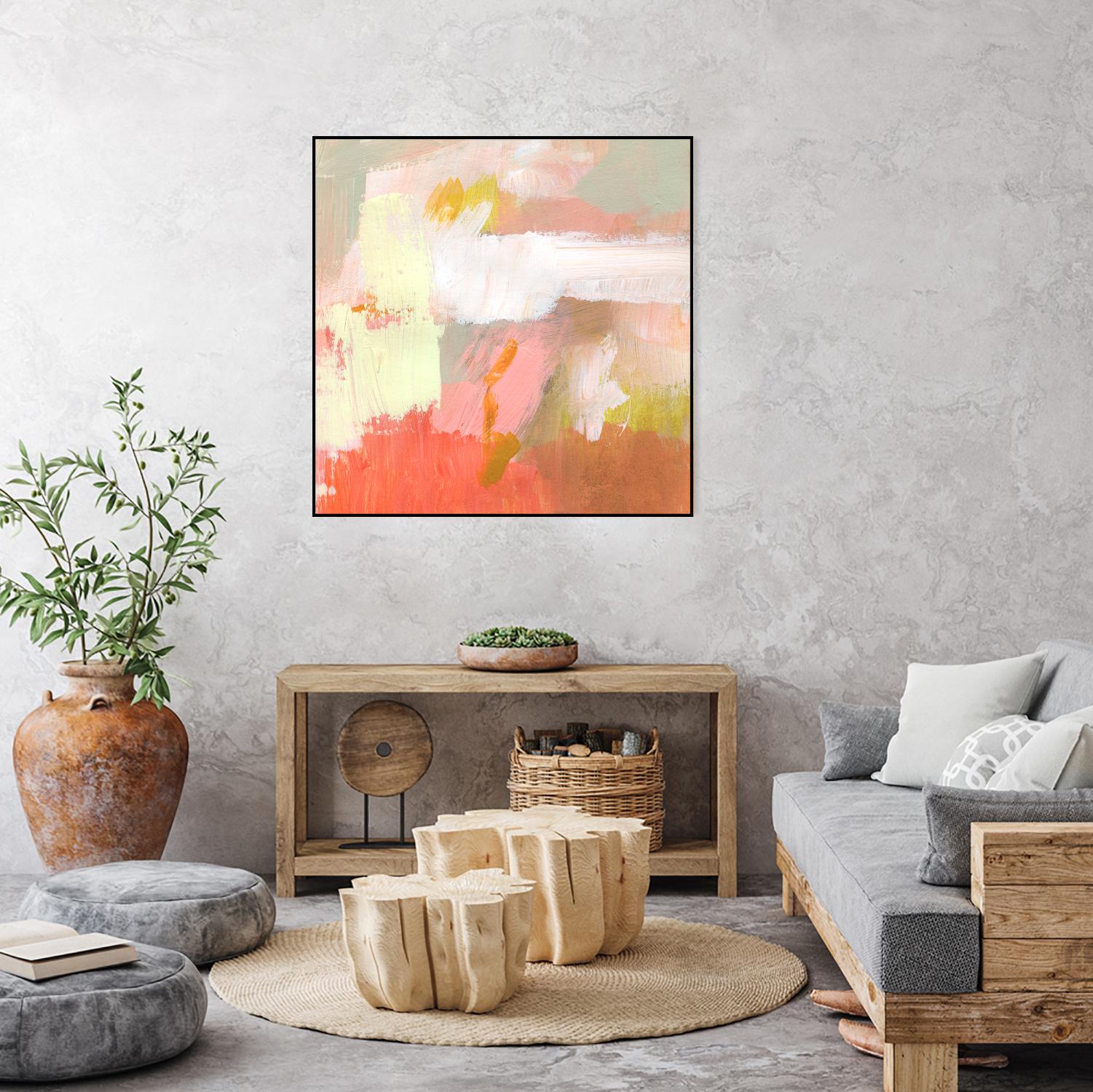 Yellow and Blush II by Victoria Barnes on GIANT ART - orange abstract abstract
