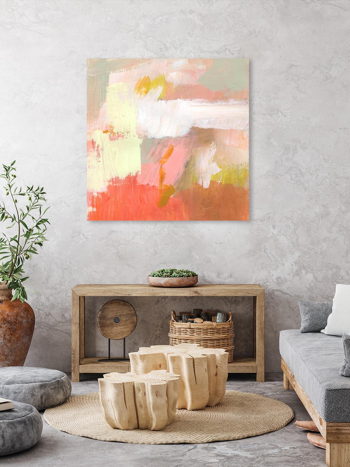 Yellow and Blush II by Victoria Barnes on GIANT ART - orange abstract abstract
