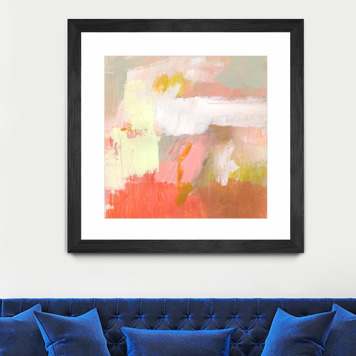 Yellow and Blush II by Victoria Barnes on GIANT ART - orange abstract abstract