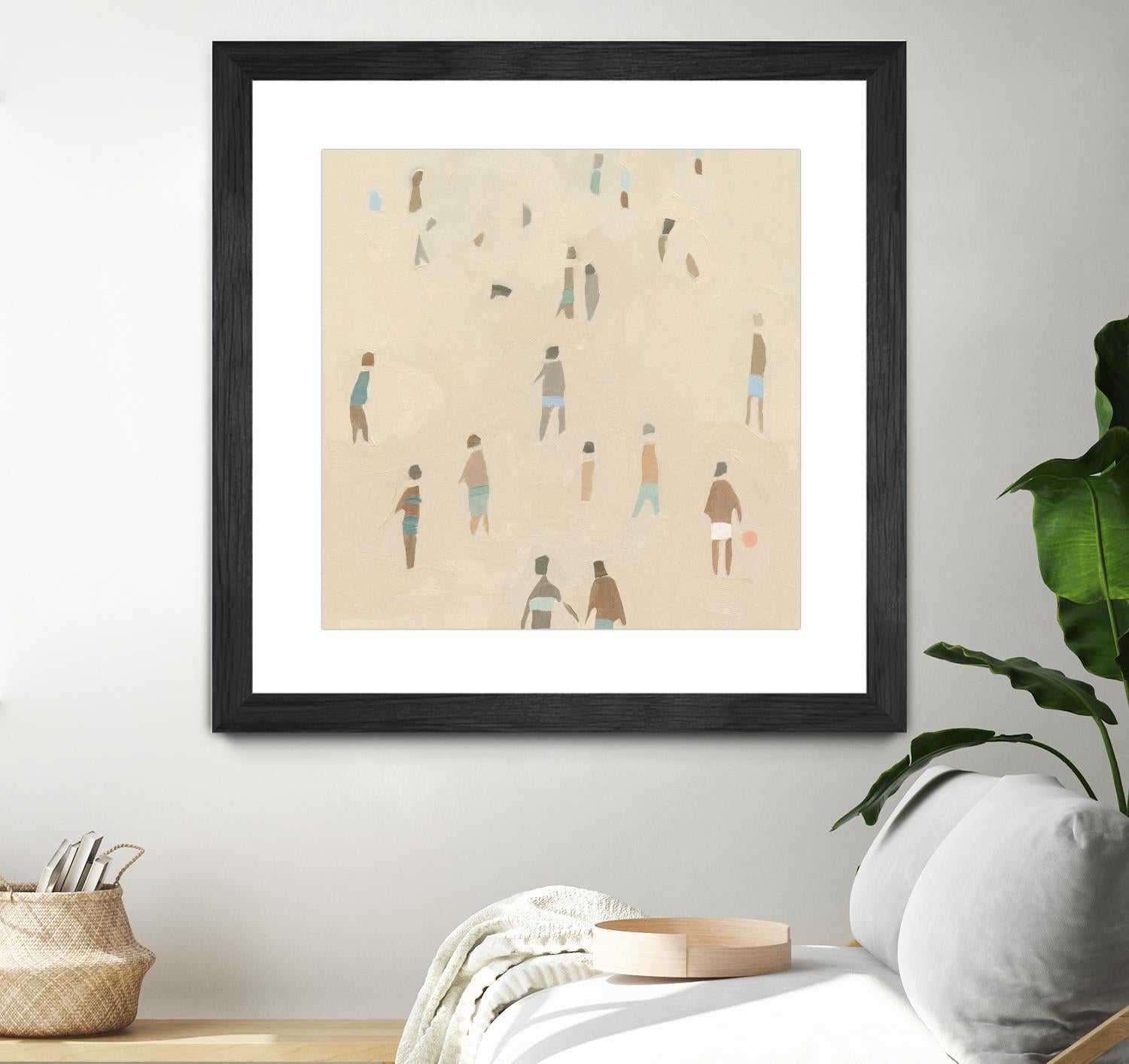 Beach Goer IV by Emma Caroline on GIANT ART - beige coastal tropical abstract