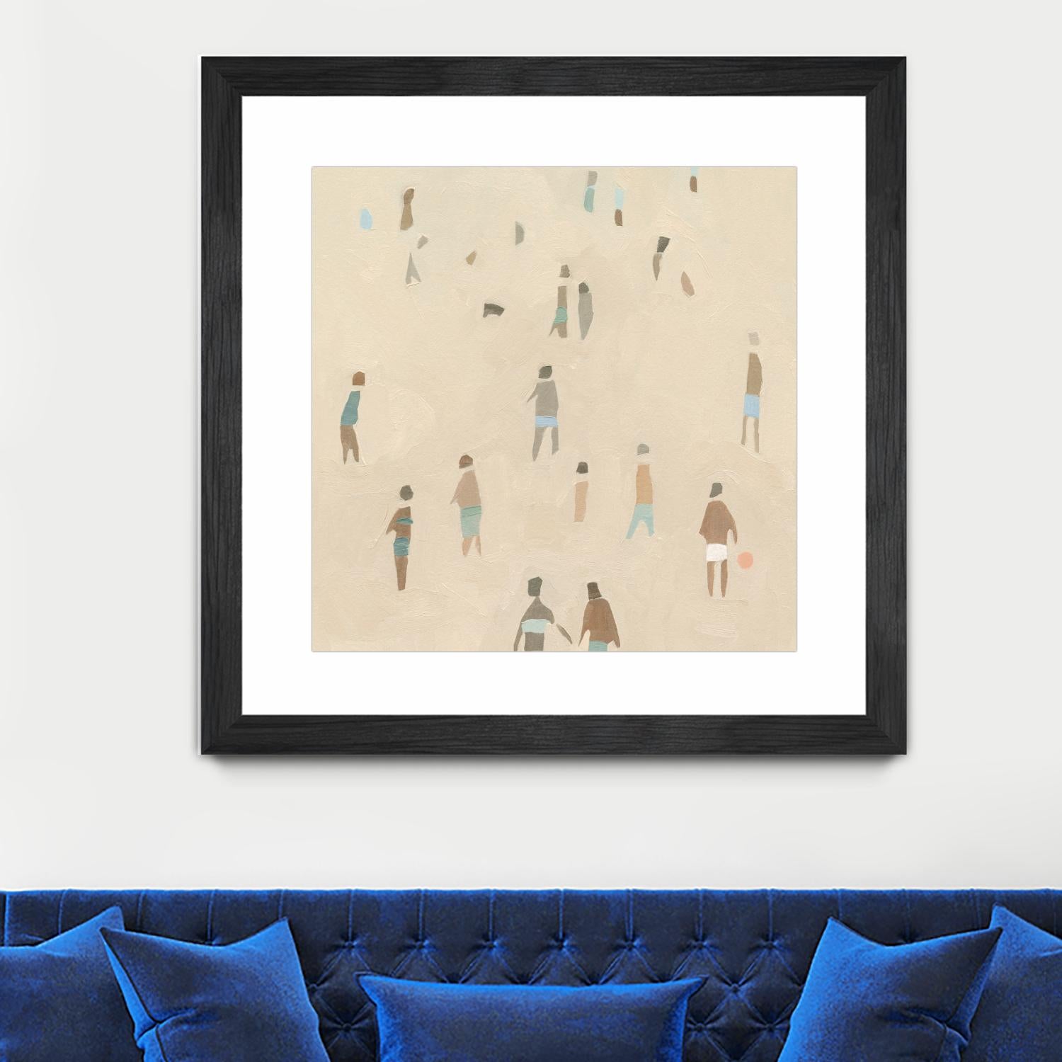 Beach Goer IV by Emma Caroline on GIANT ART - beige coastal tropical abstract