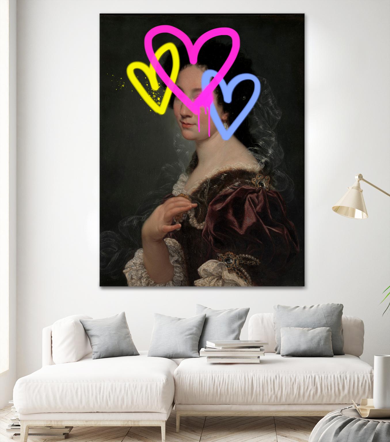 Concealed Portrait II by Victoria Barnes on GIANT ART - beige figurative abstract