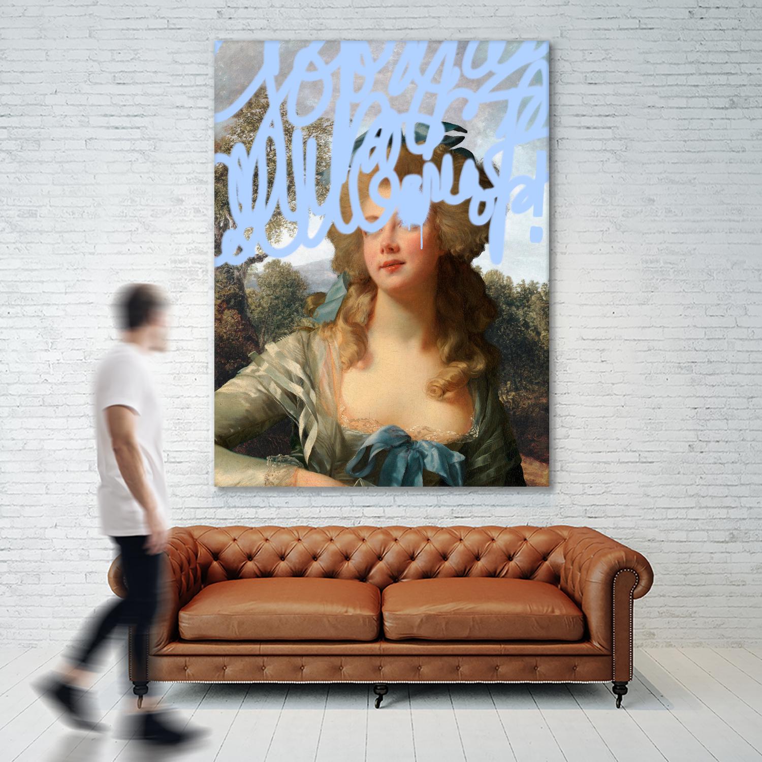 Concealed Portrait III by Victoria Barnes on GIANT ART - beige figurative figure