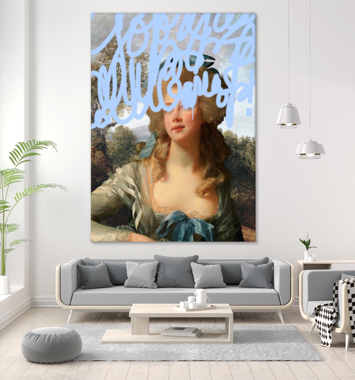 Concealed Portrait III by Victoria Barnes on GIANT ART - beige figurative figure