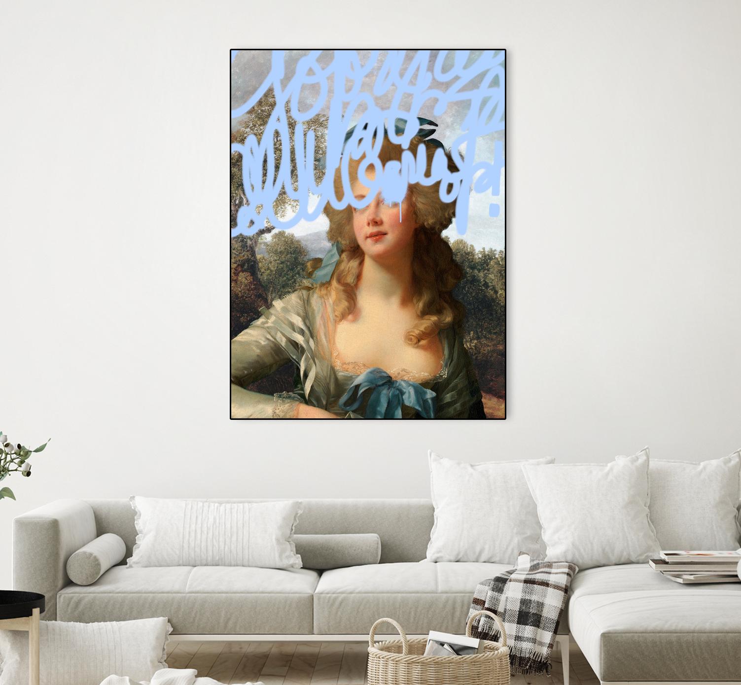 Concealed Portrait III by Victoria Barnes on GIANT ART - beige figurative figure