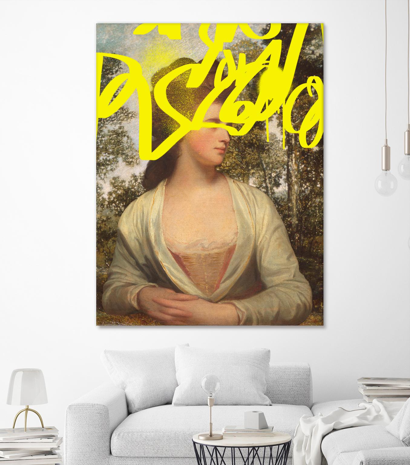 Concealed Portrait IV by Victoria Barnes on GIANT ART - beige figurative abstract