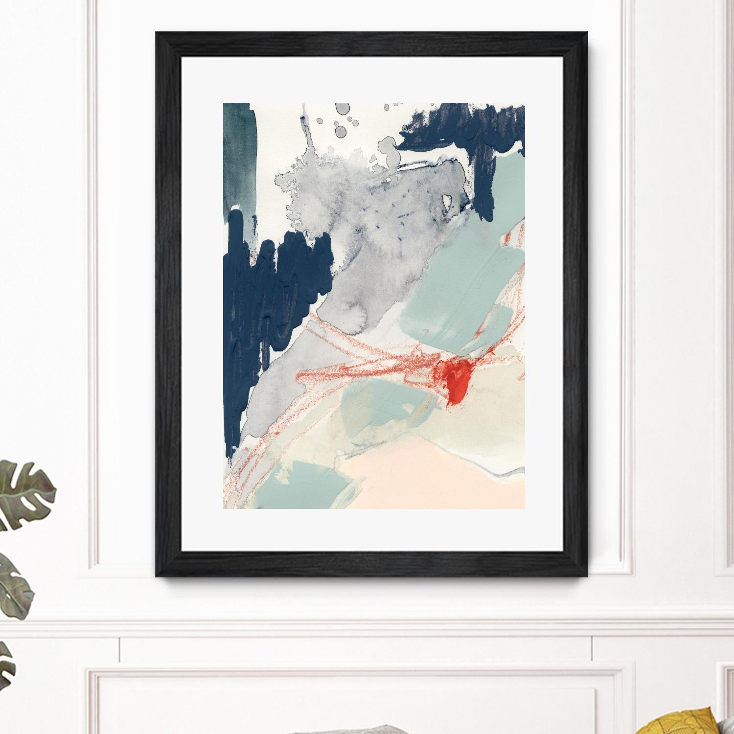 Ash Blue & Crimson I by Victoria Barnes on GIANT ART - orange abstract abstract