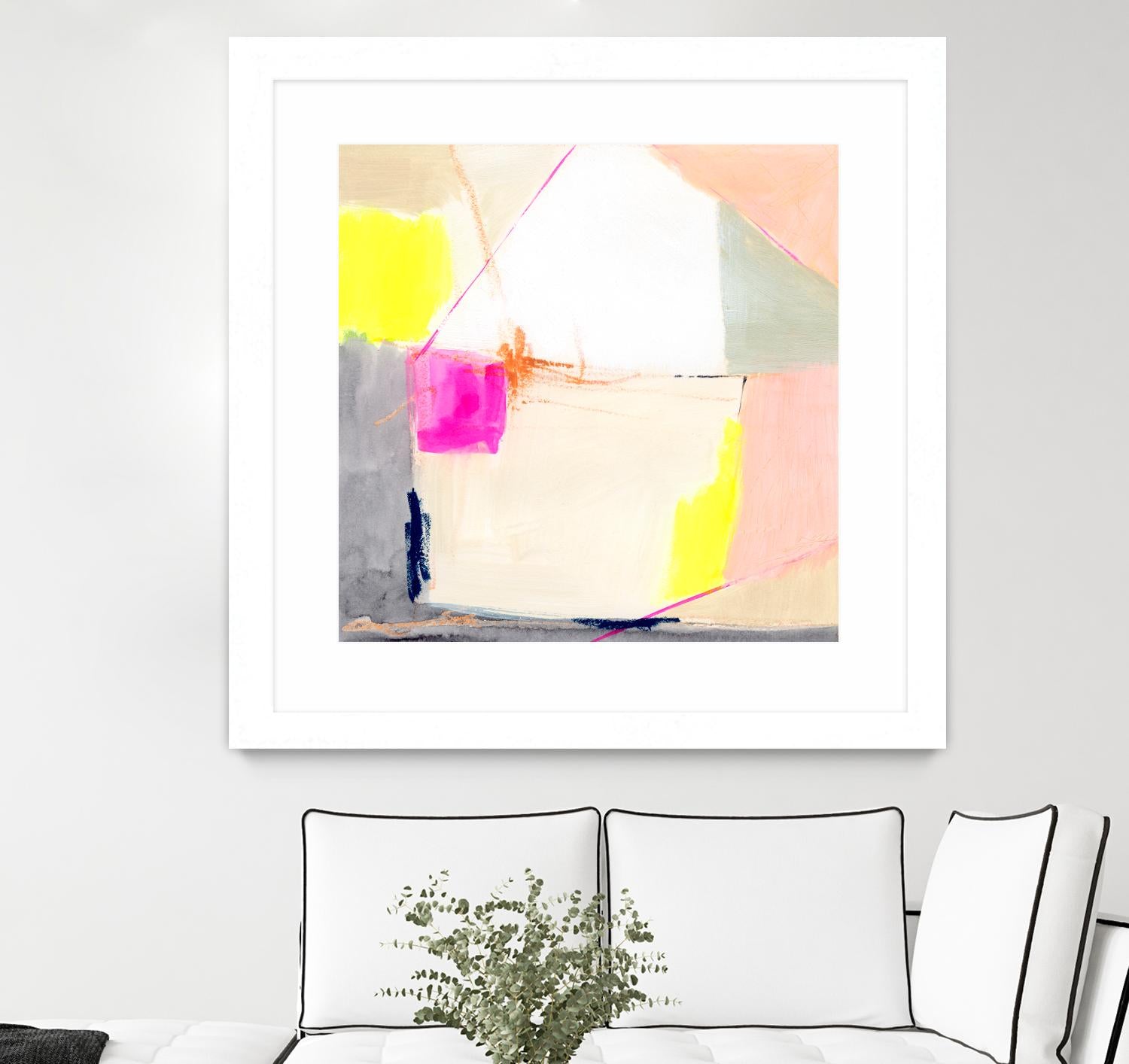 Hot Pink Patch I by Victoria Barnes on GIANT ART - beige abstract abstract