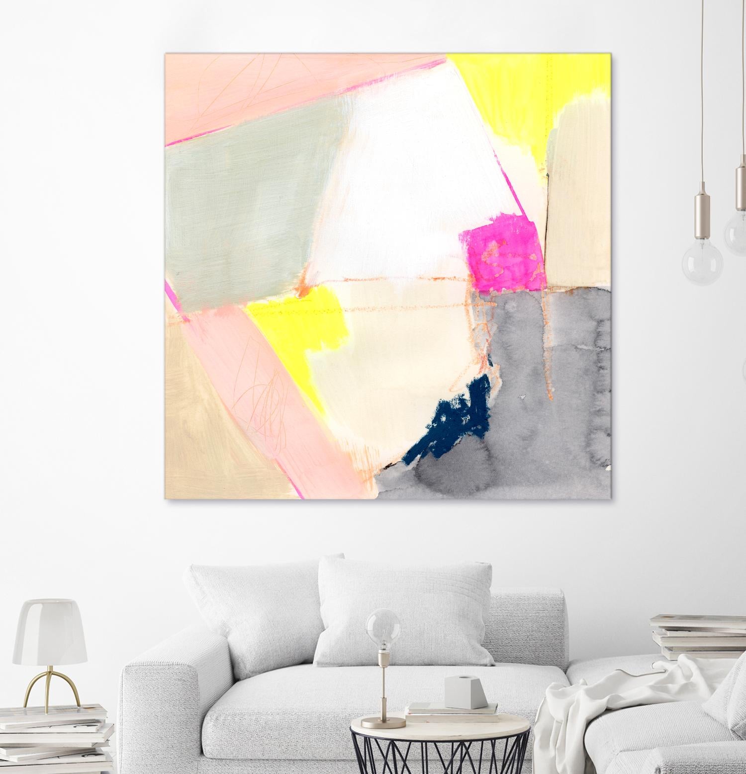 Hot Pink Patch II by Victoria Barnes on GIANT ART - beige abstract abstract