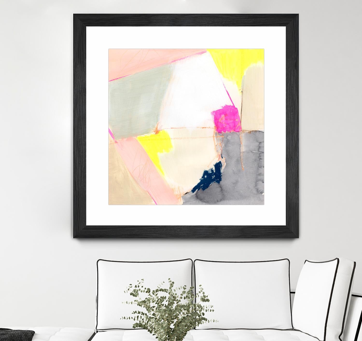 Hot Pink Patch II by Victoria Barnes on GIANT ART - beige abstract abstract
