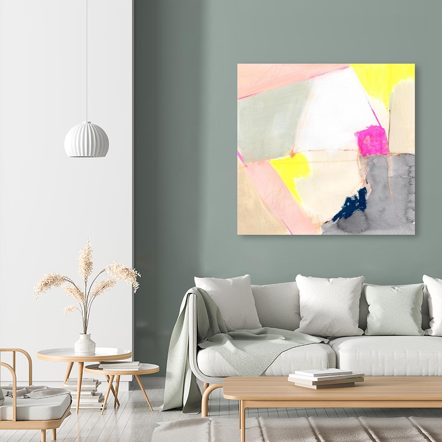 Hot Pink Patch II by Victoria Barnes on GIANT ART - beige abstract abstract