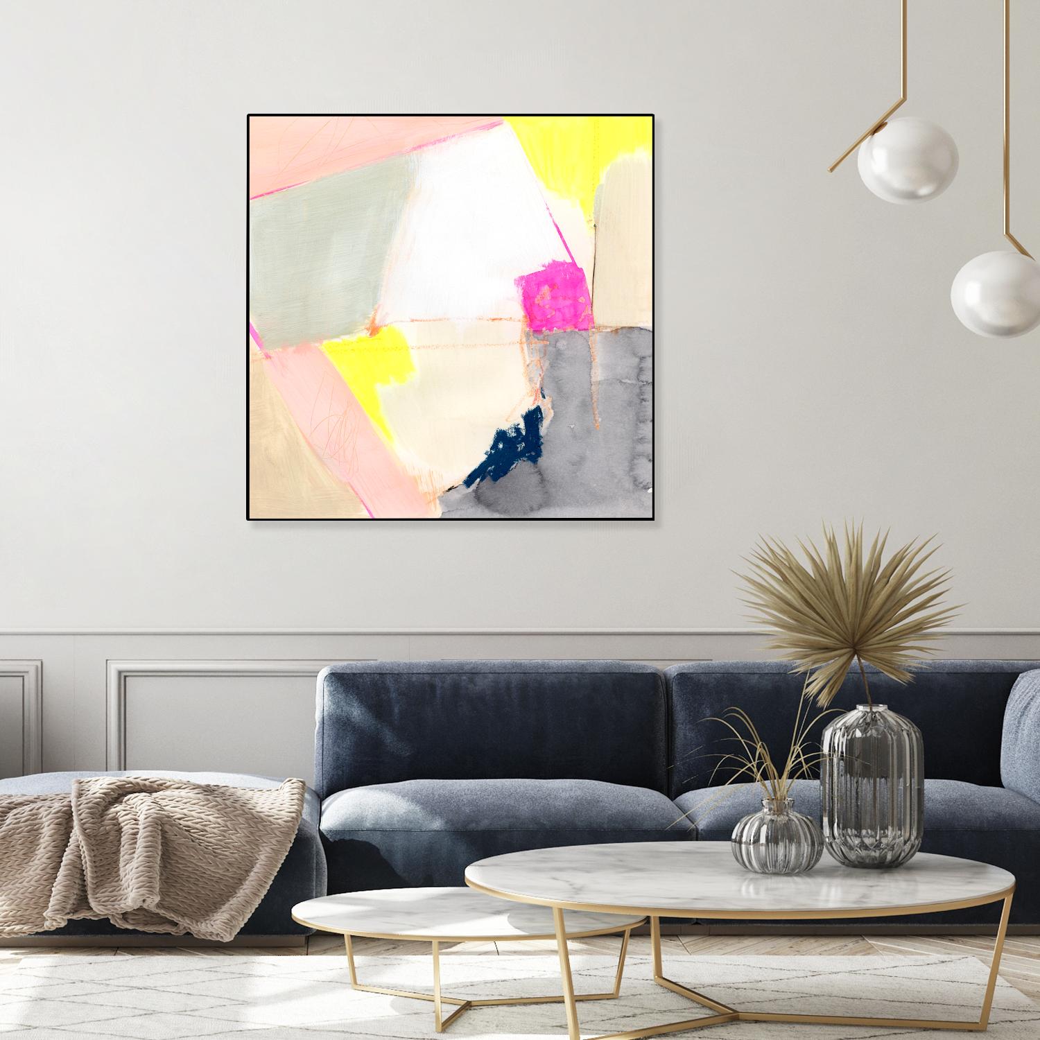 Hot Pink Patch II by Victoria Barnes on GIANT ART - beige abstract abstract