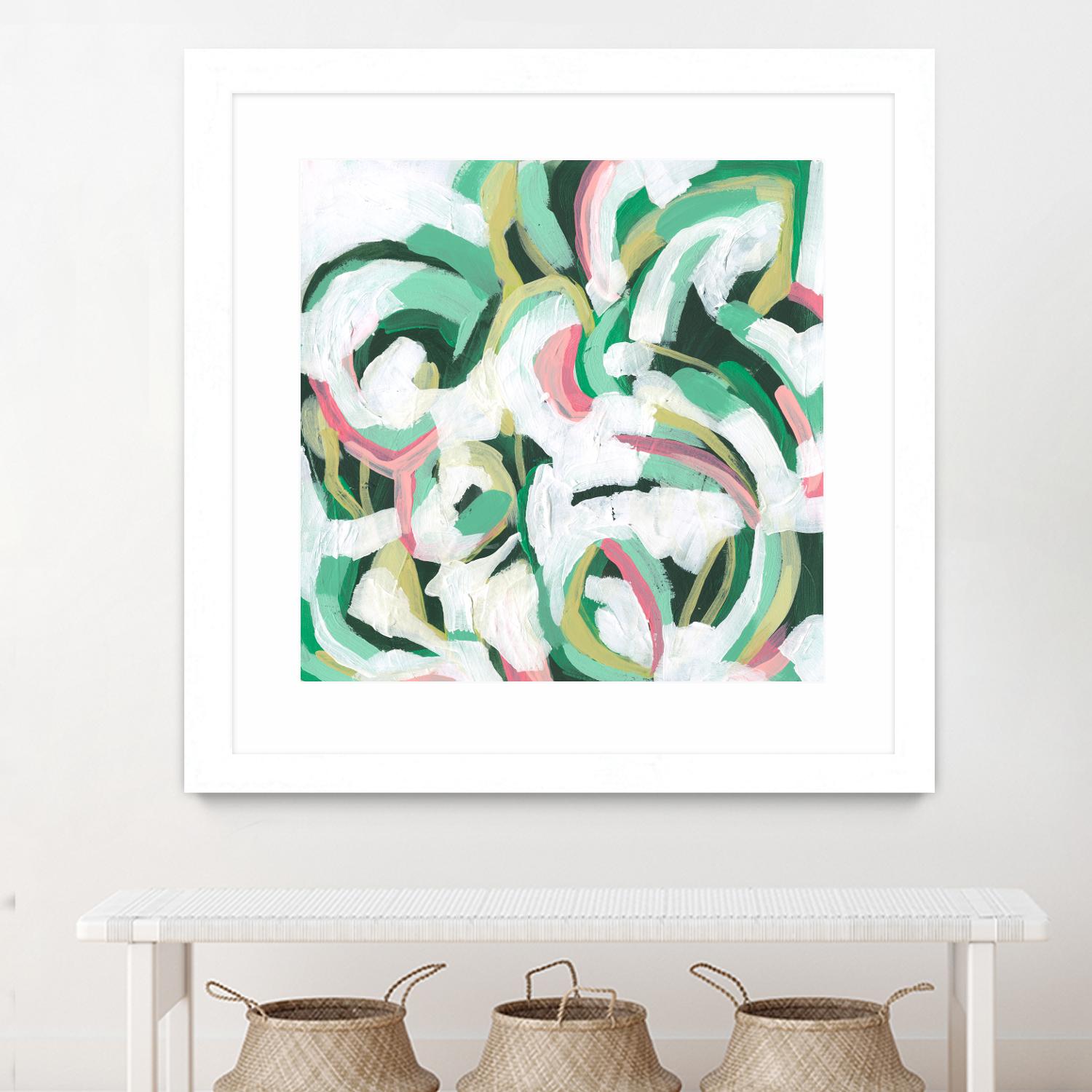 Mint Billows II by June Vess on GIANT ART - pink abstract abstract