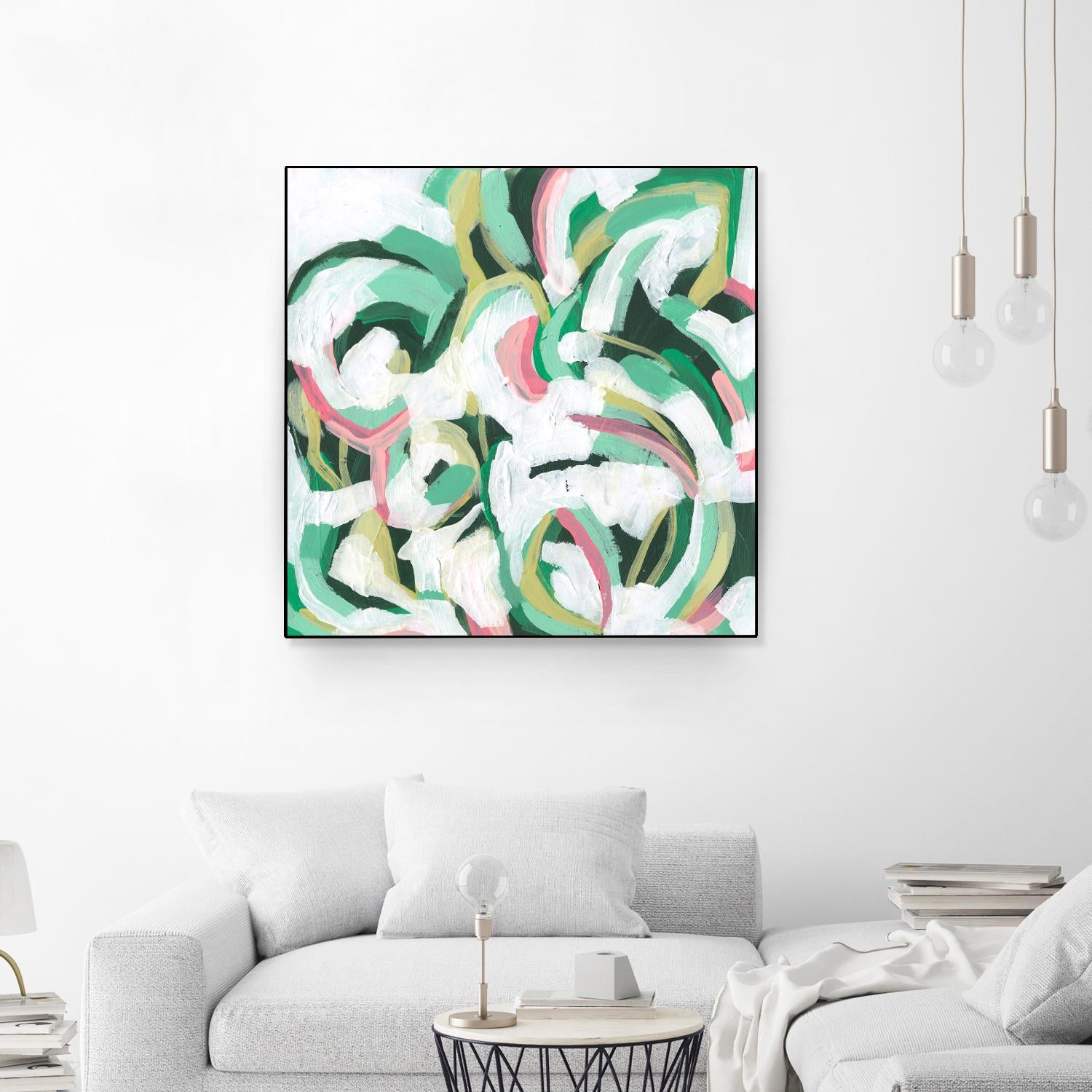 Mint Billows II by June Vess on GIANT ART - pink abstract abstract